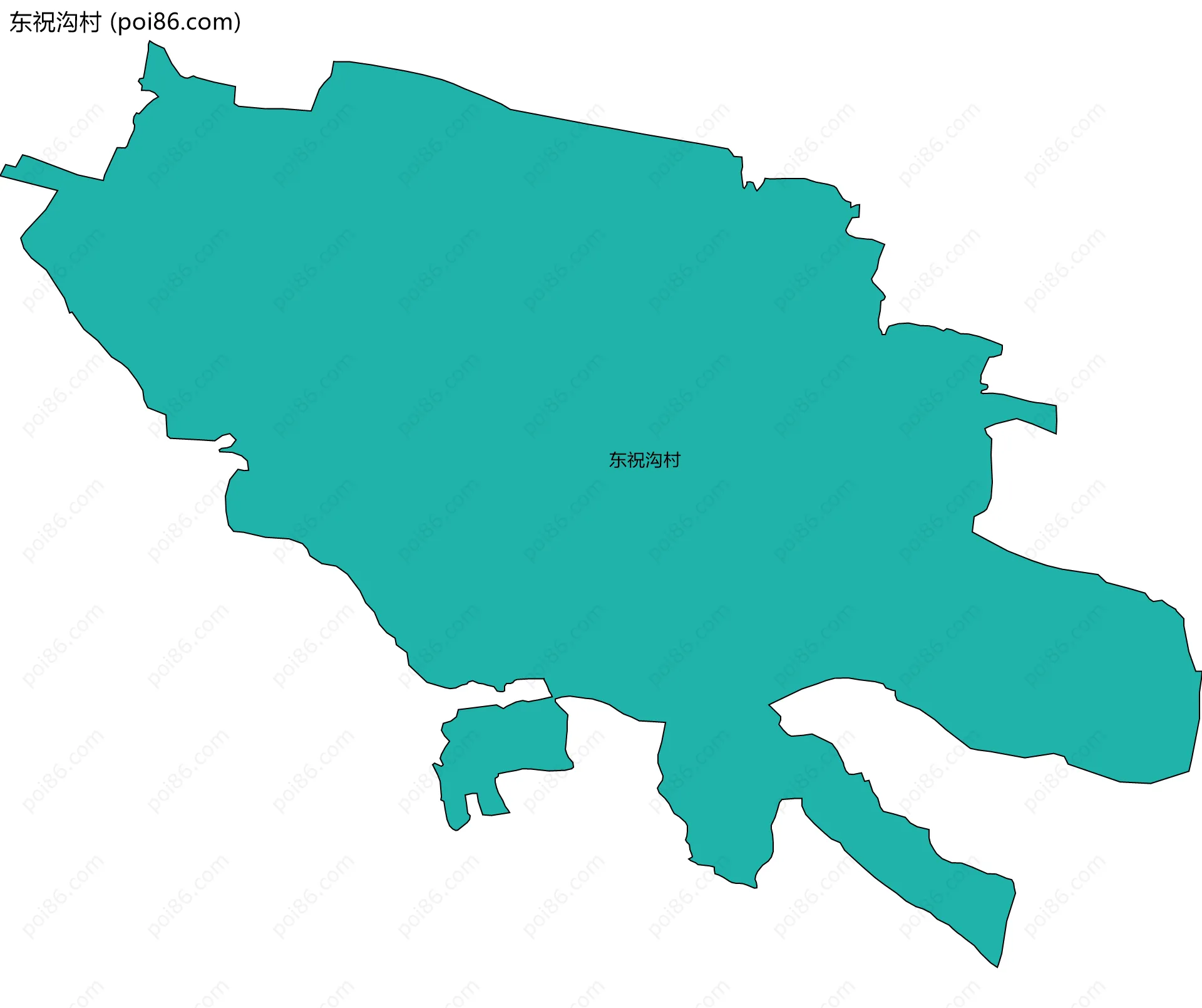 东祝沟村边界地图