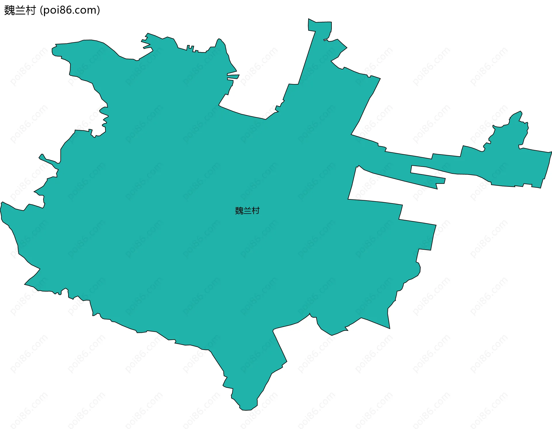 魏兰村边界地图