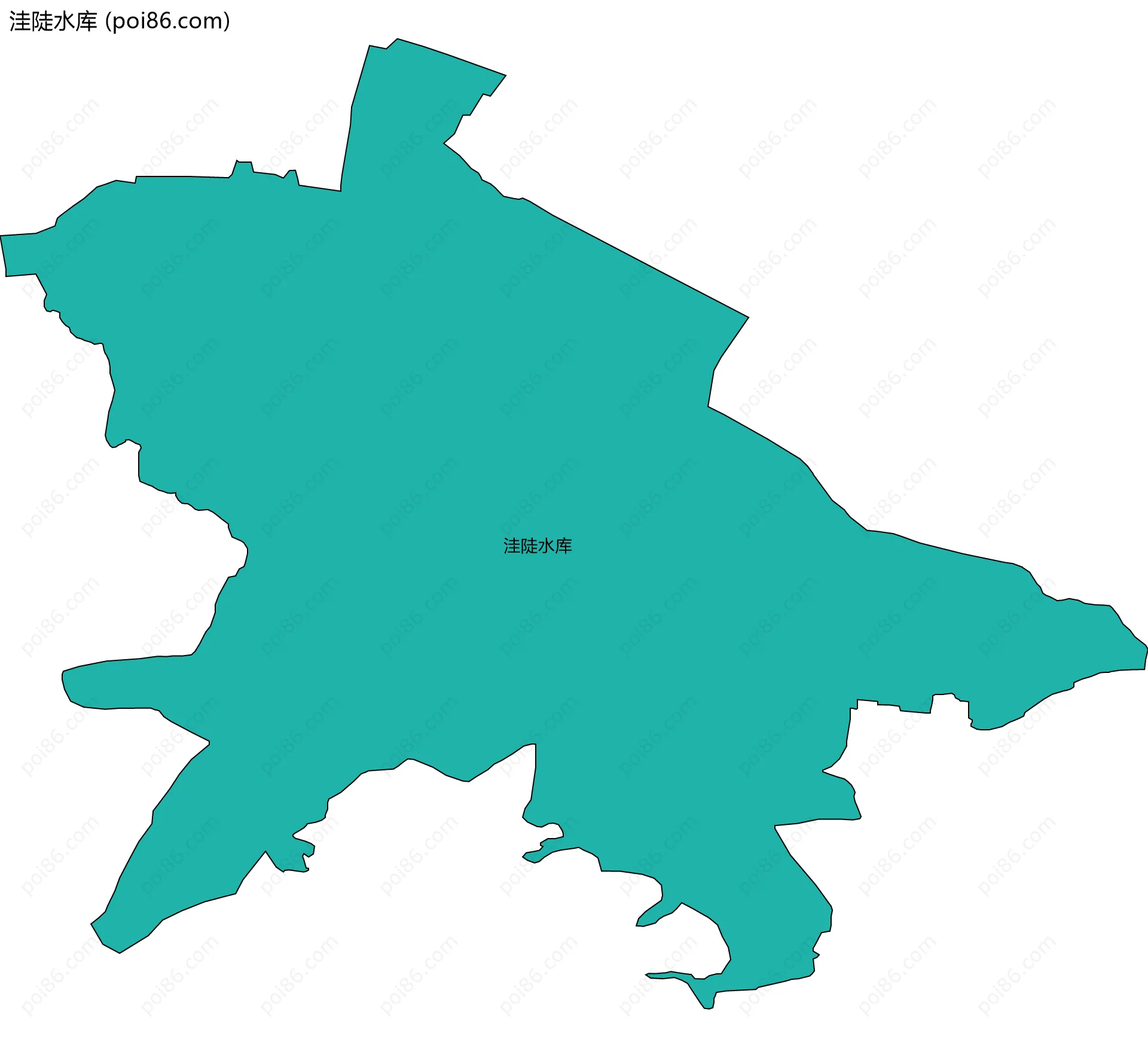 洼陡水库边界地图