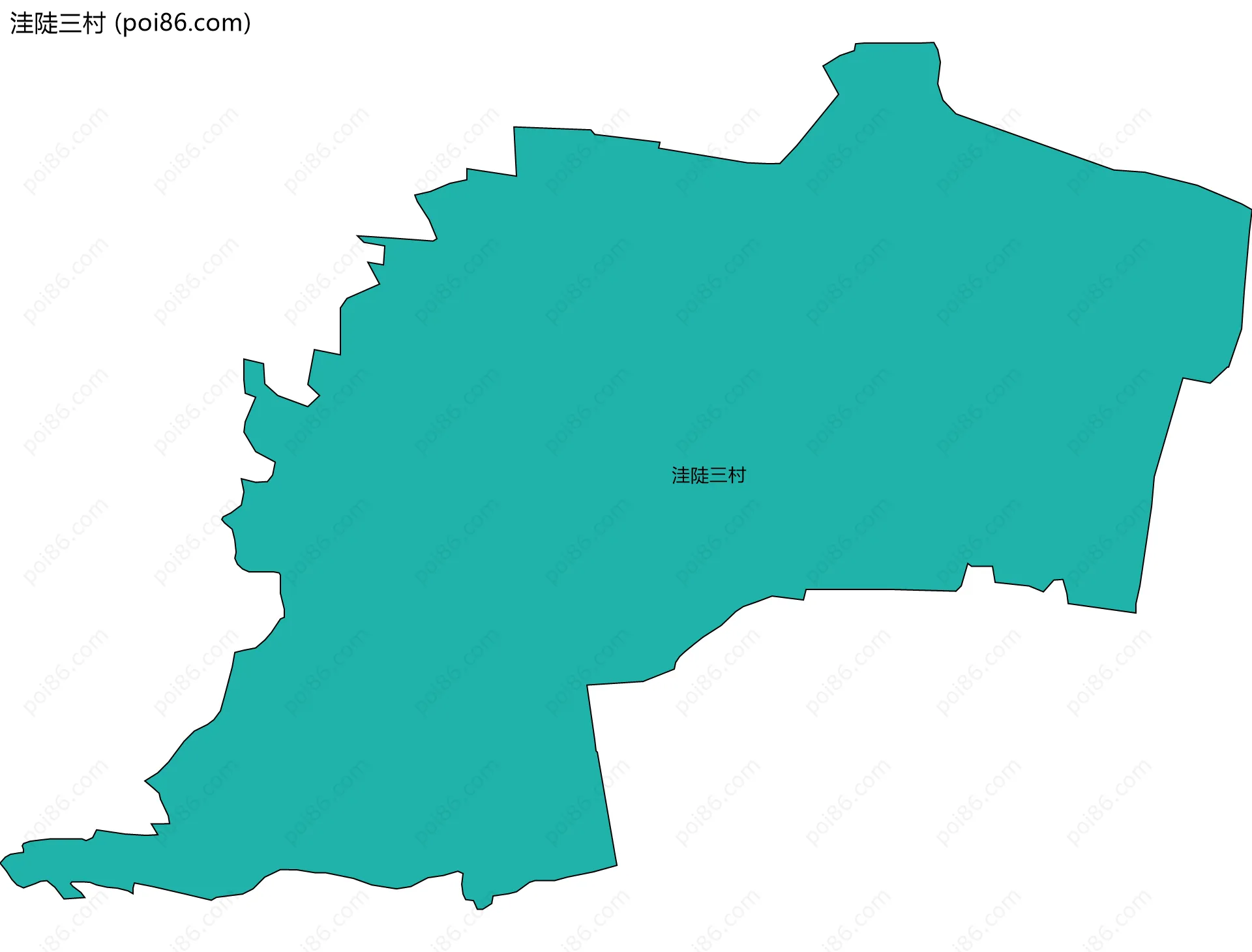 洼陡三村边界地图