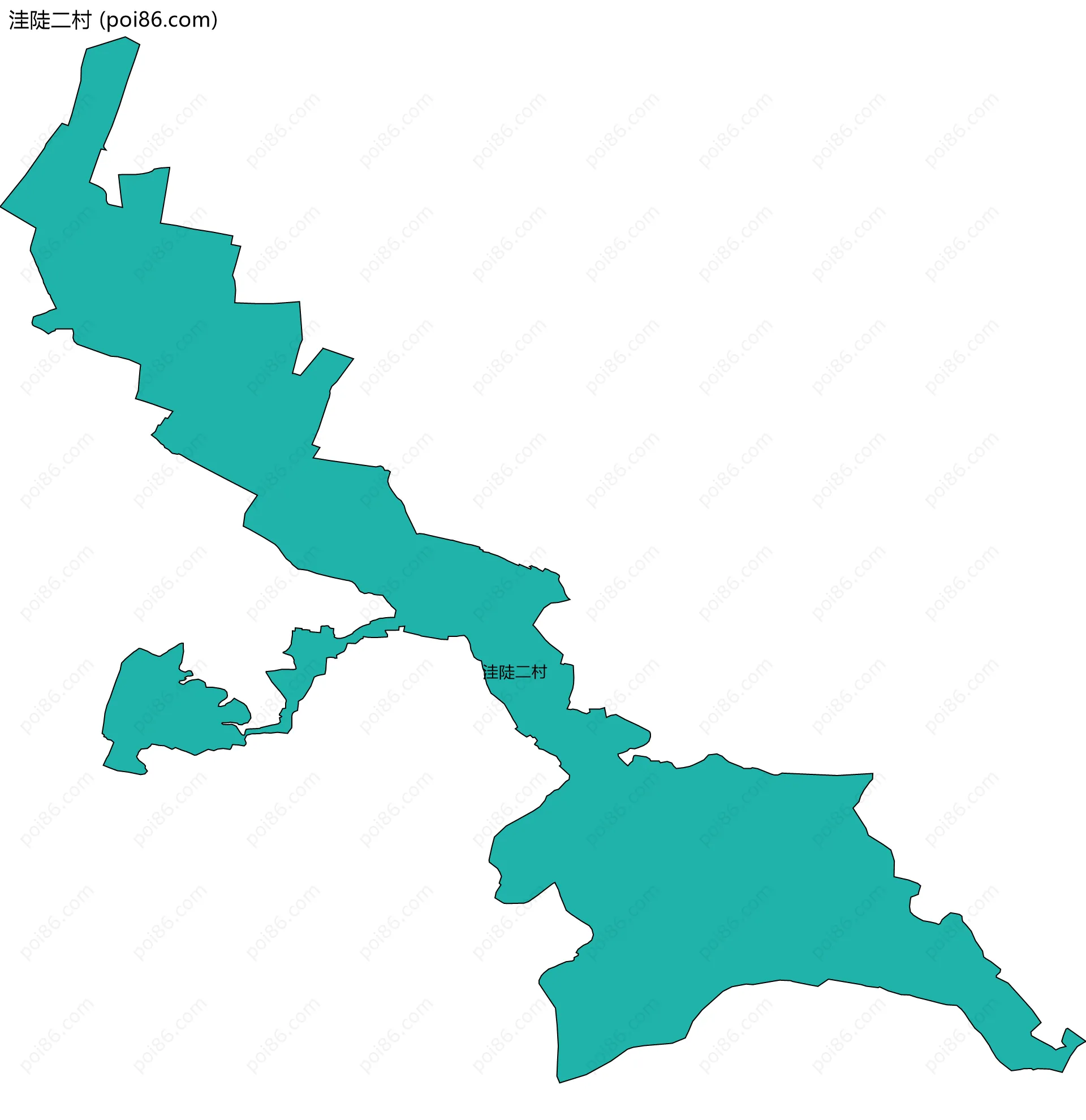 洼陡二村边界地图