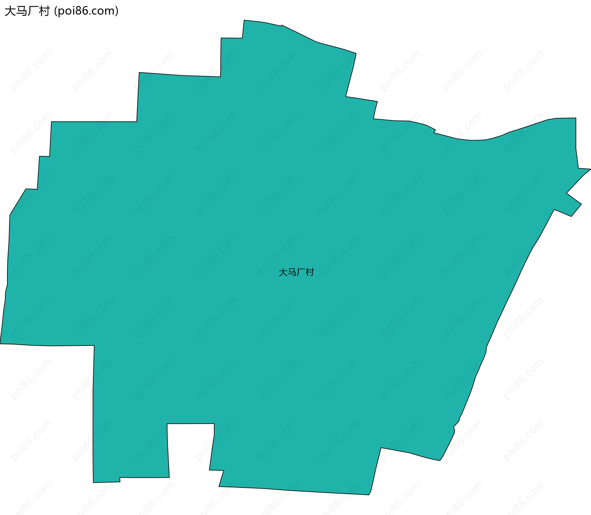 大马厂村边界地图