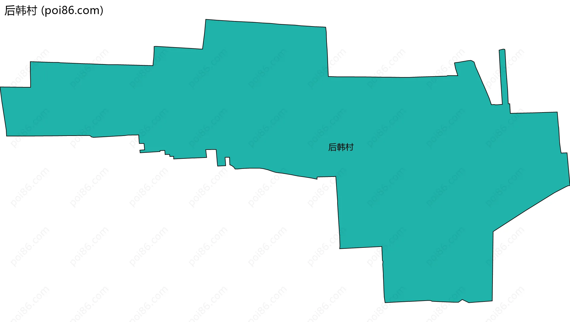 后韩村边界地图