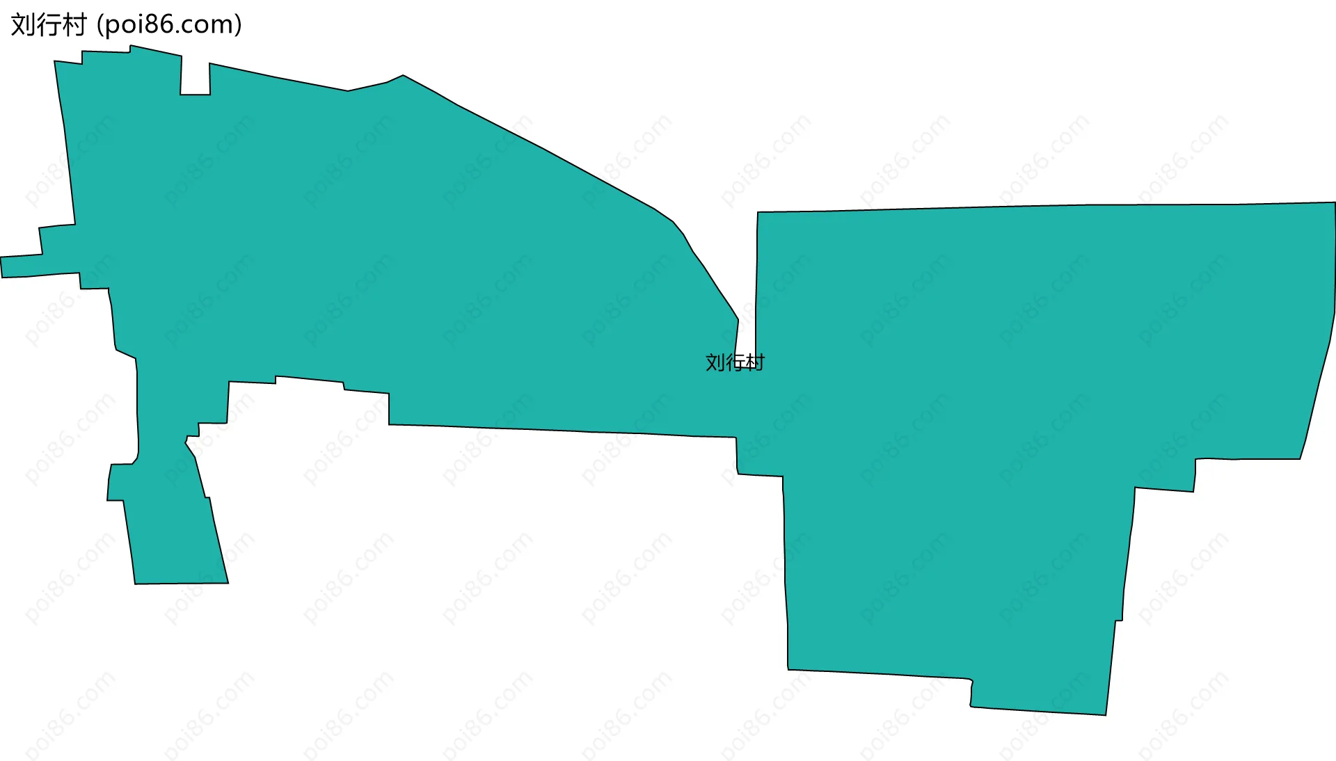 刘行村边界地图