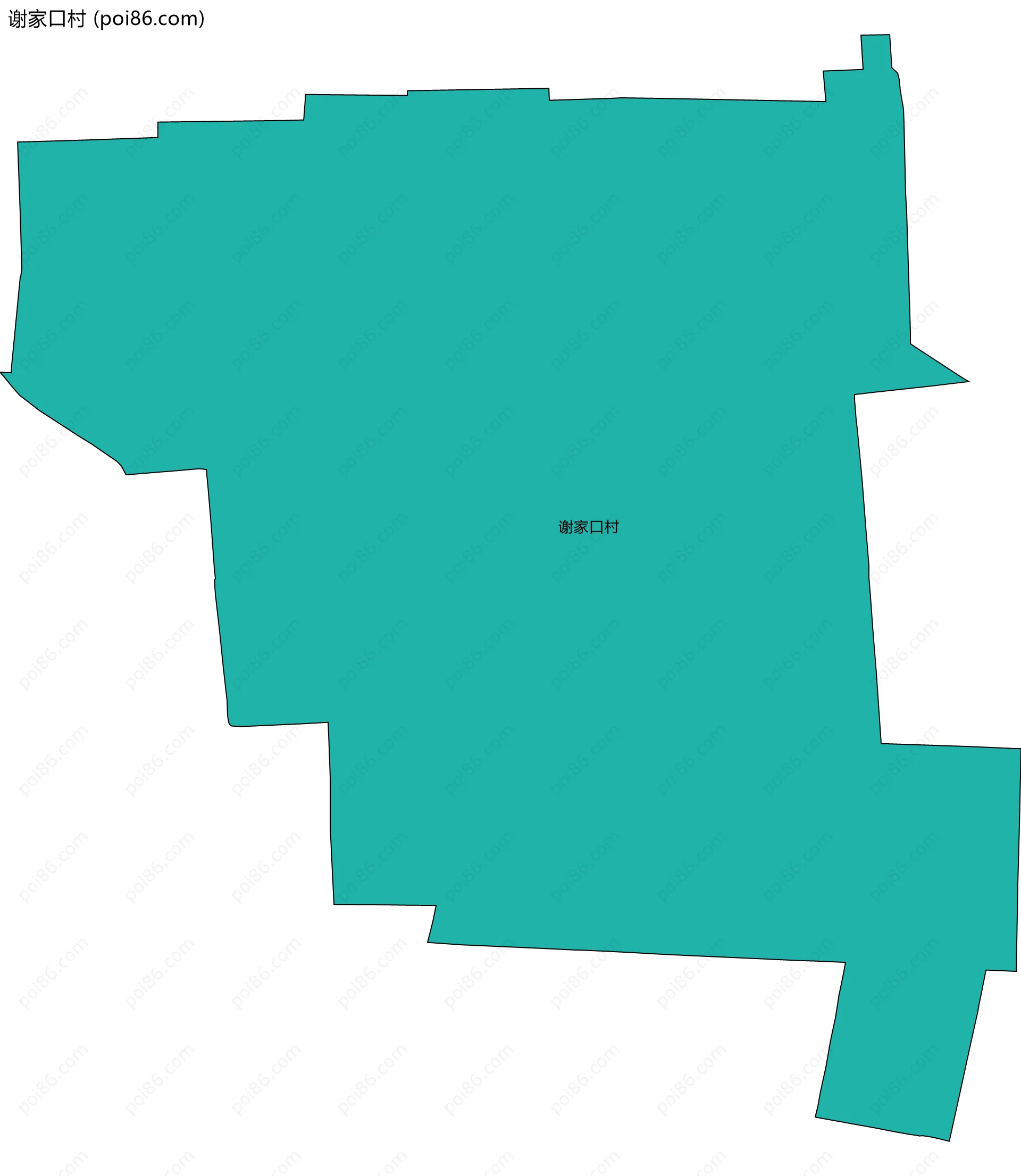 谢家口村边界地图