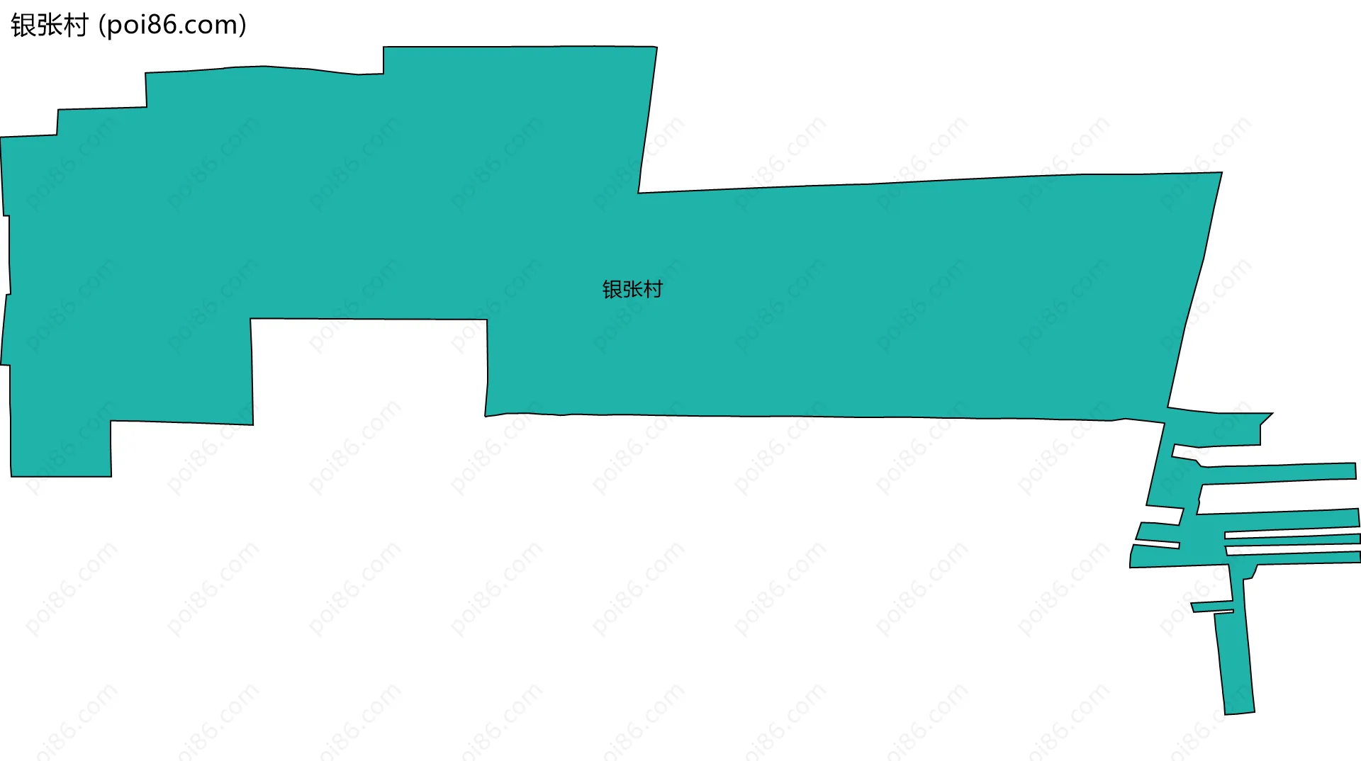 银张村边界地图