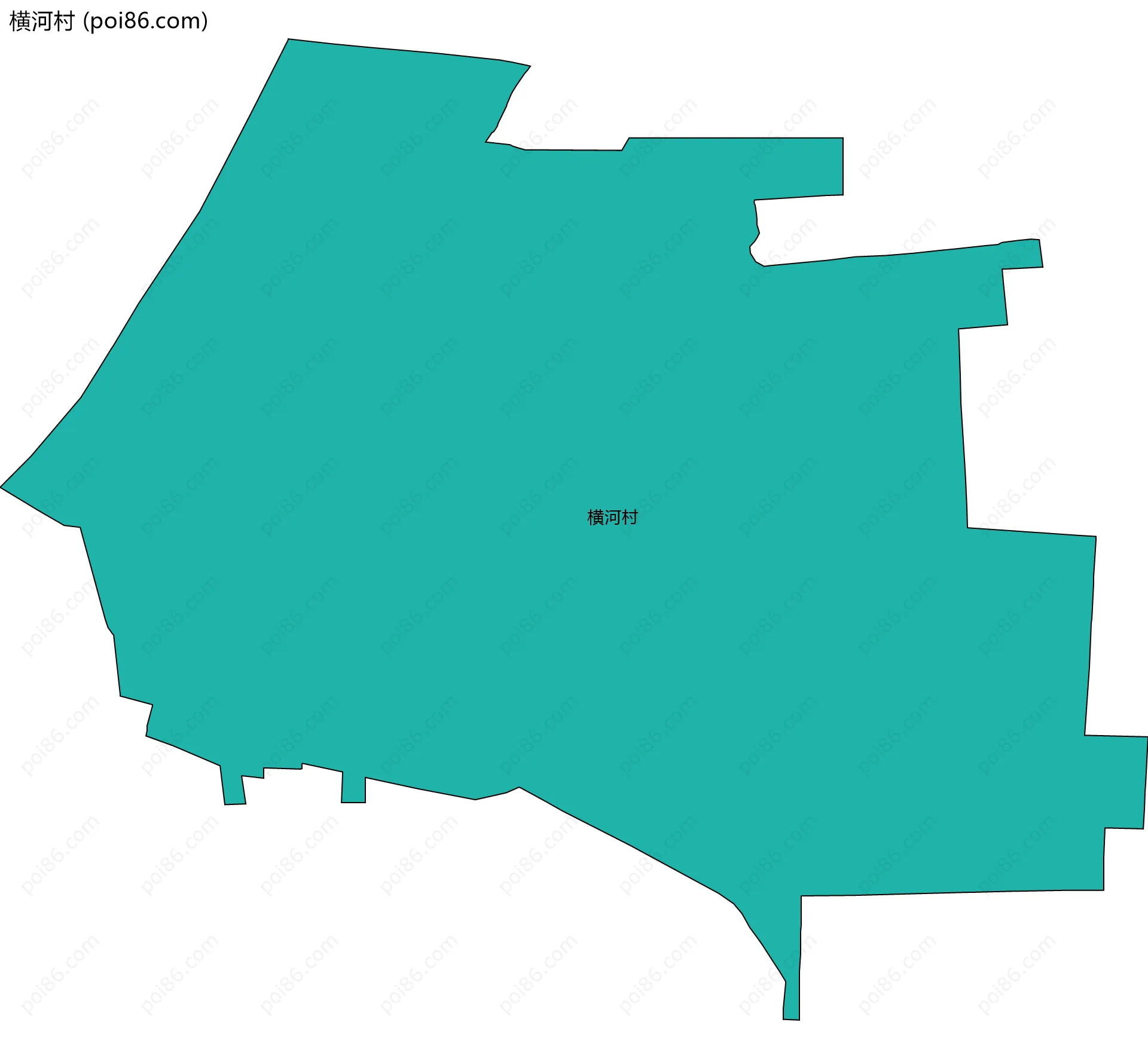 横河村边界地图