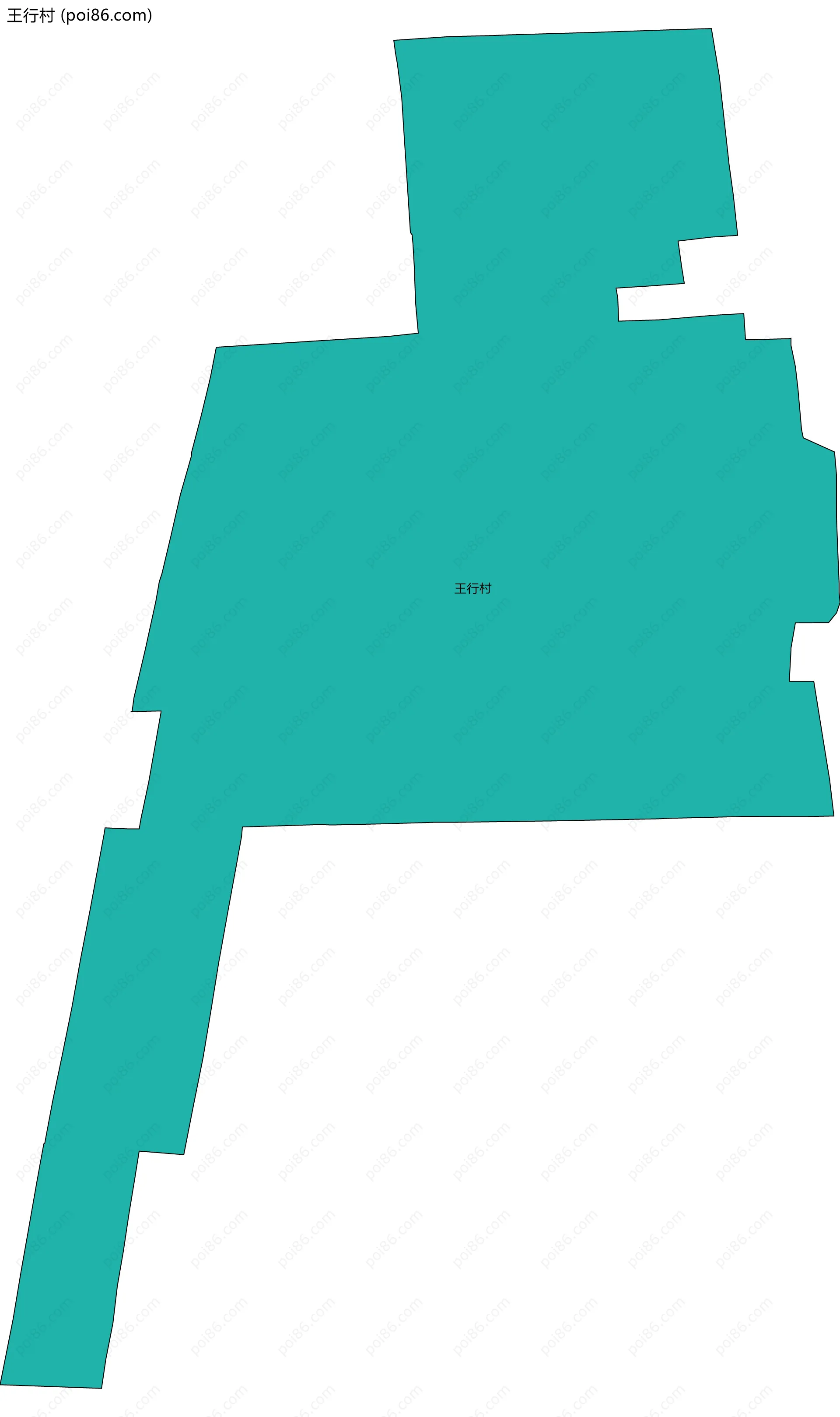 王行村边界地图