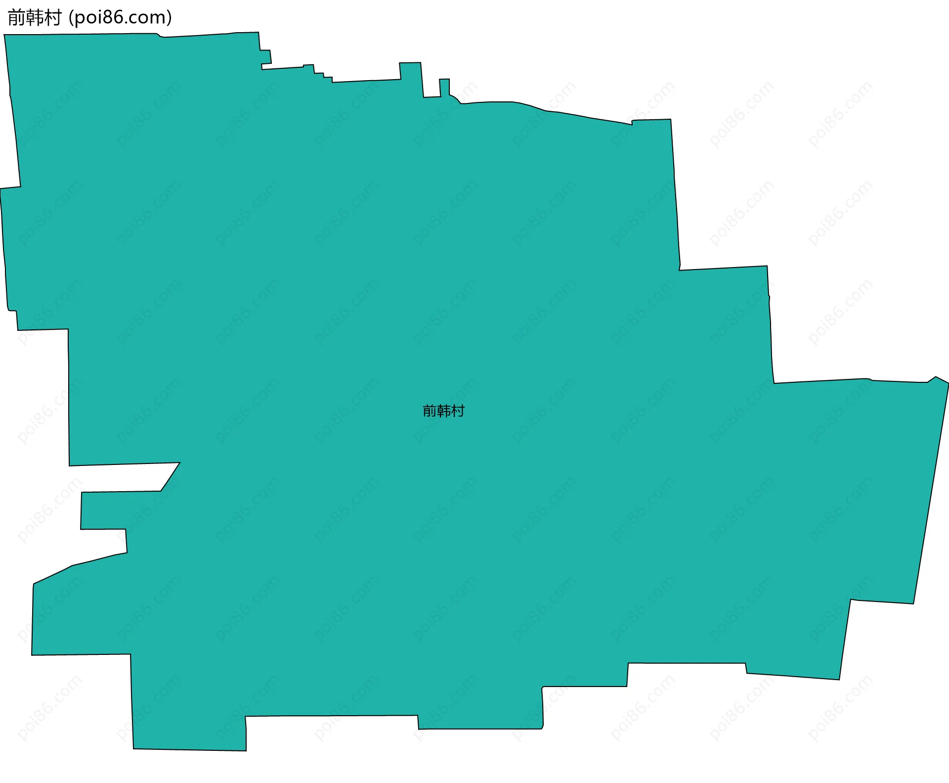 前韩村边界地图