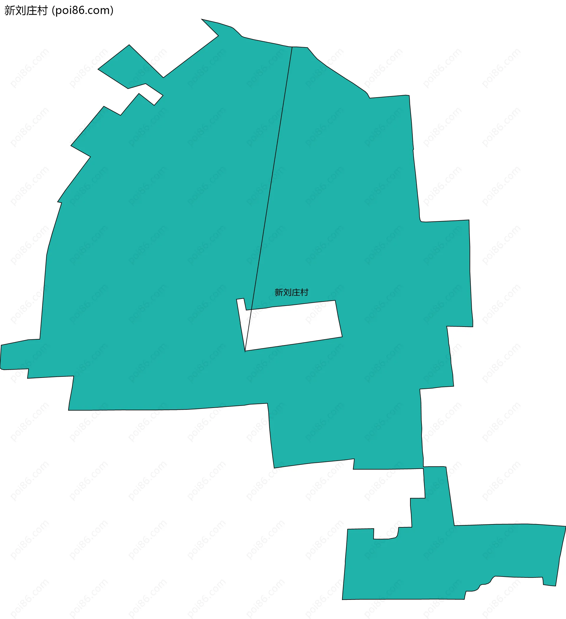 新刘庄村边界地图