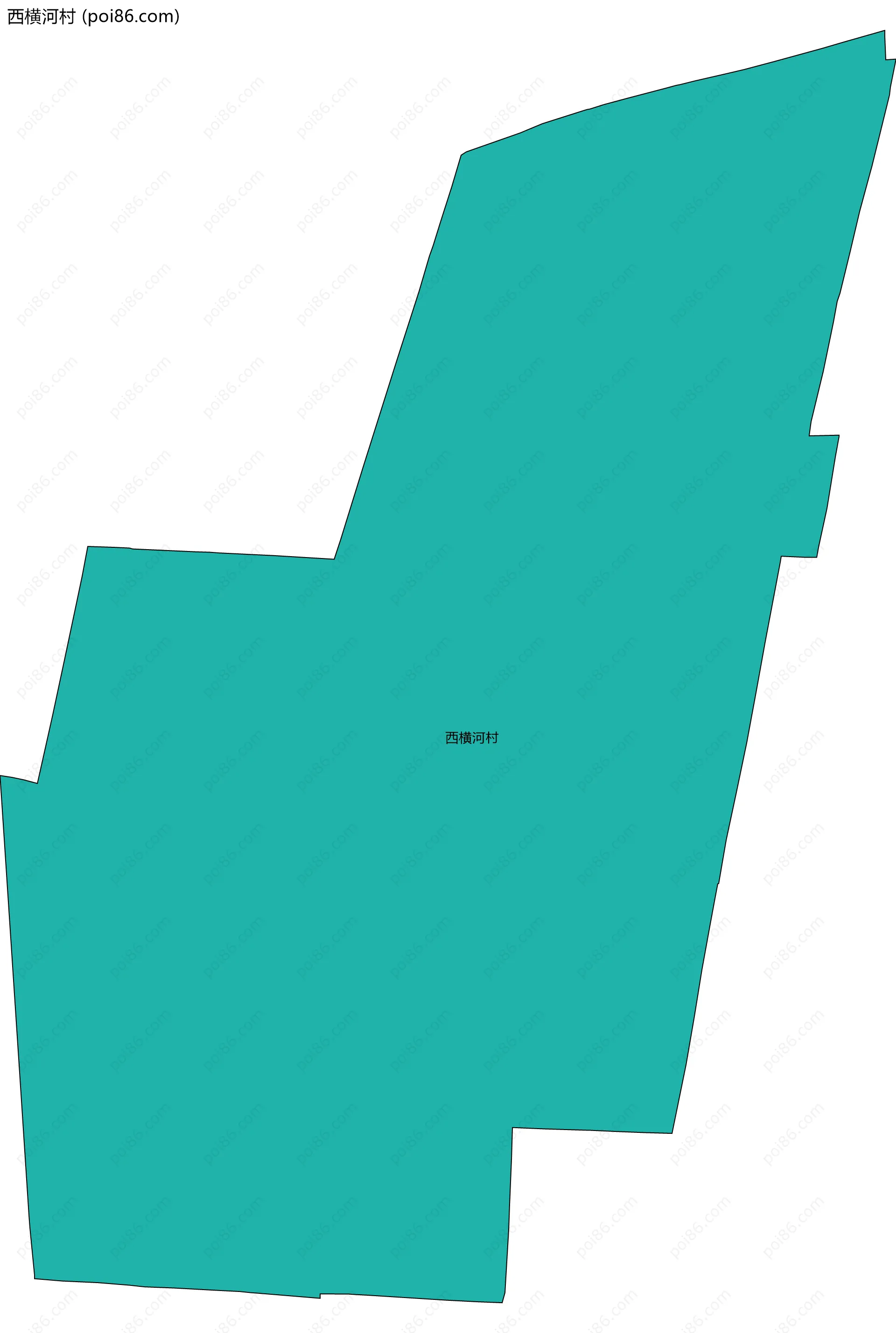 西横河村边界地图