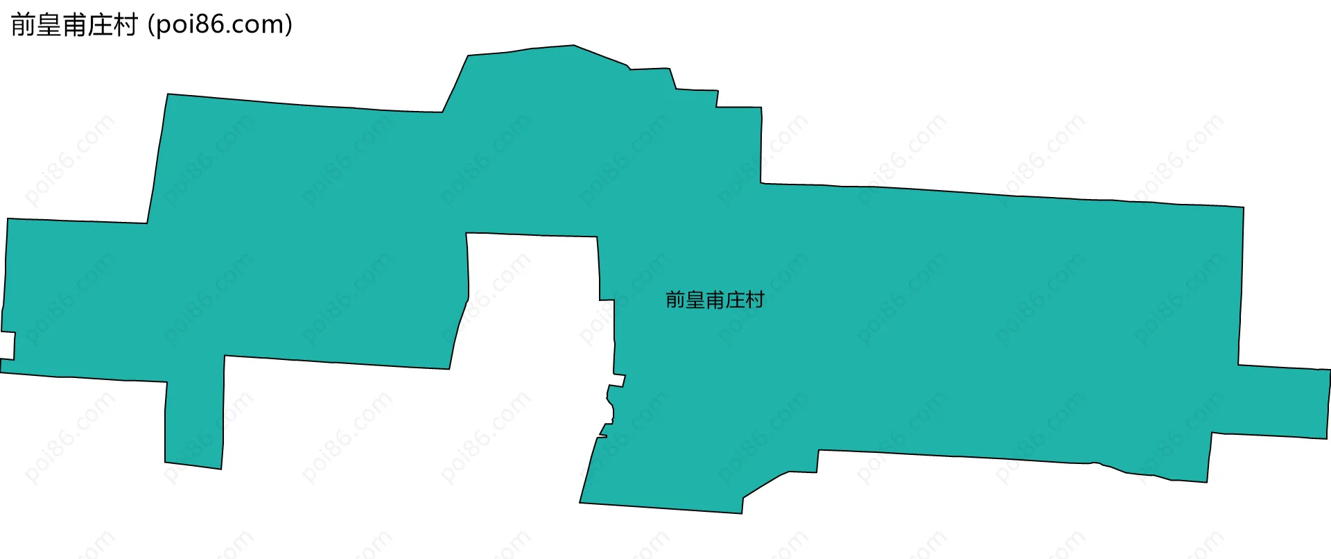 前皇甫庄村边界地图