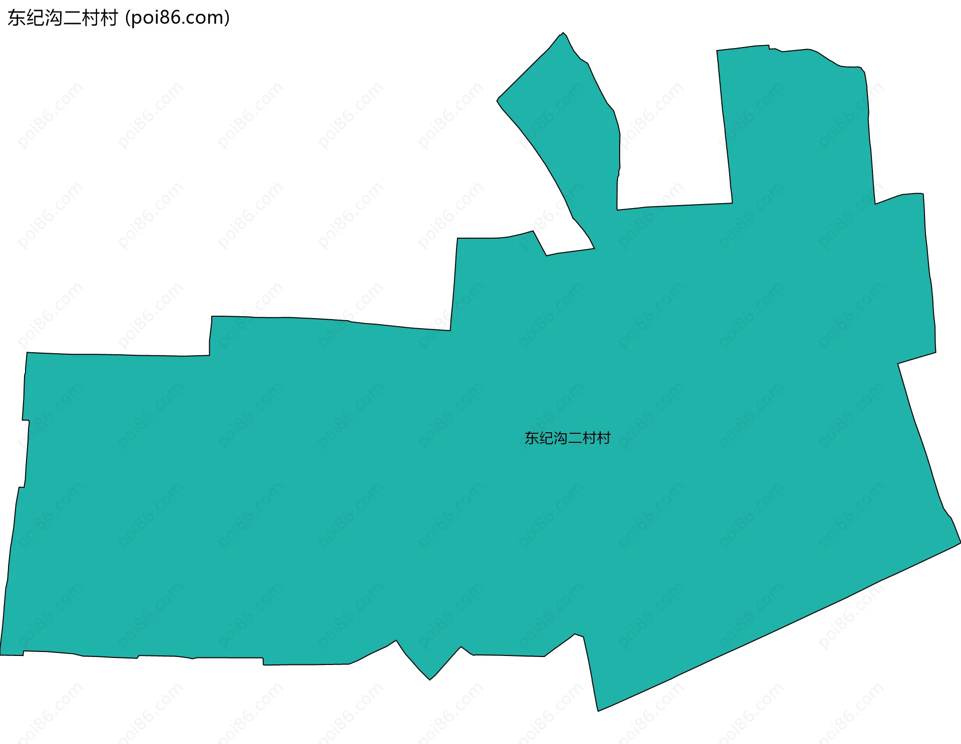 东纪沟二村村边界地图
