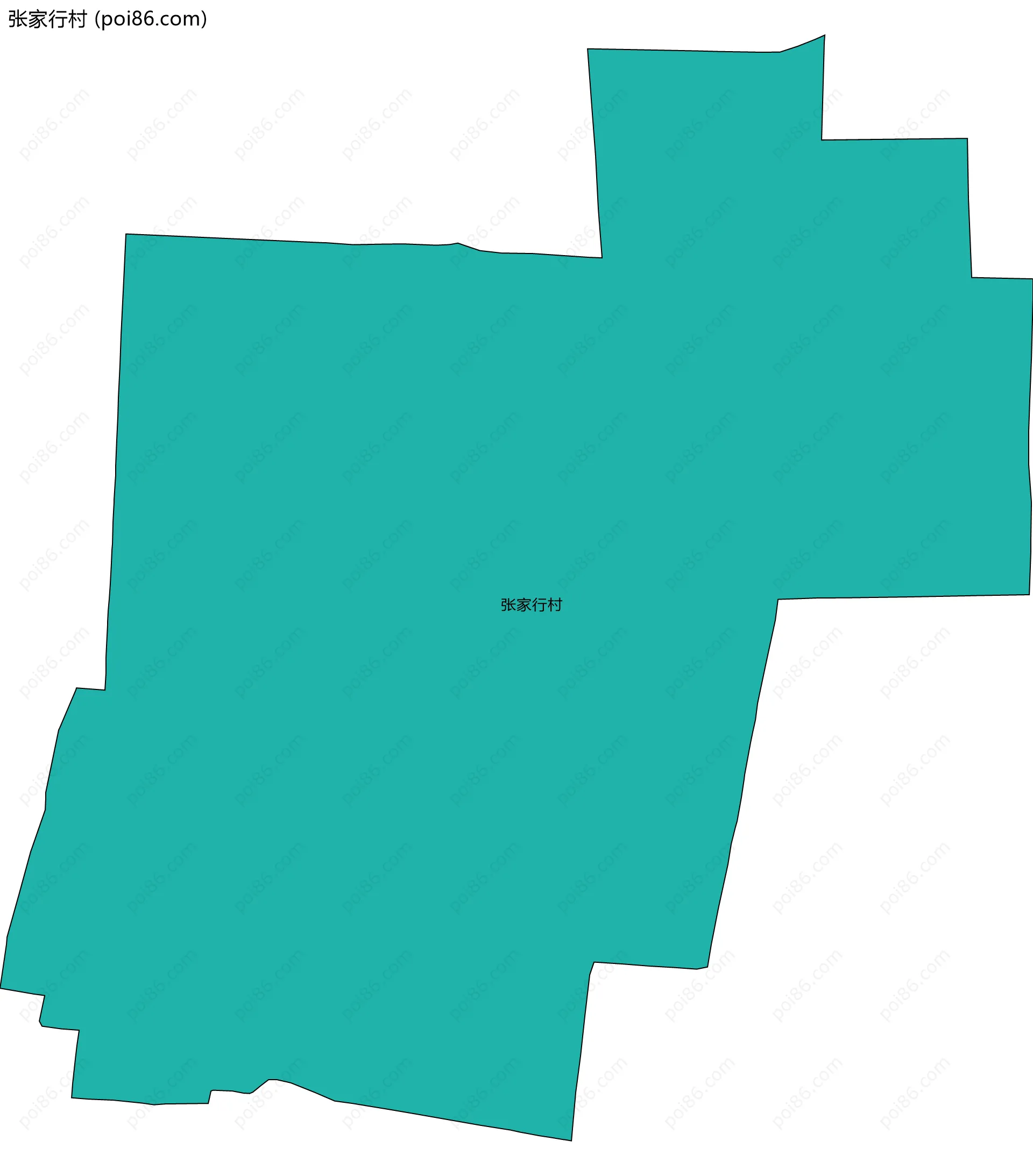 张家行村边界地图