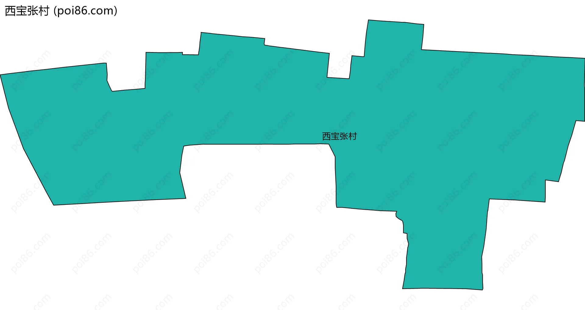西宝张村边界地图