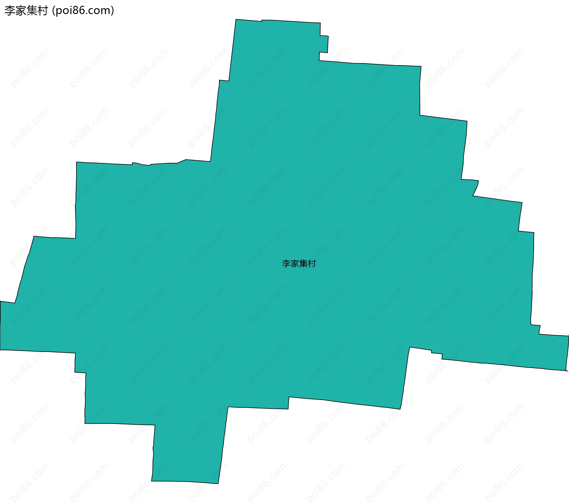 李家集村边界地图