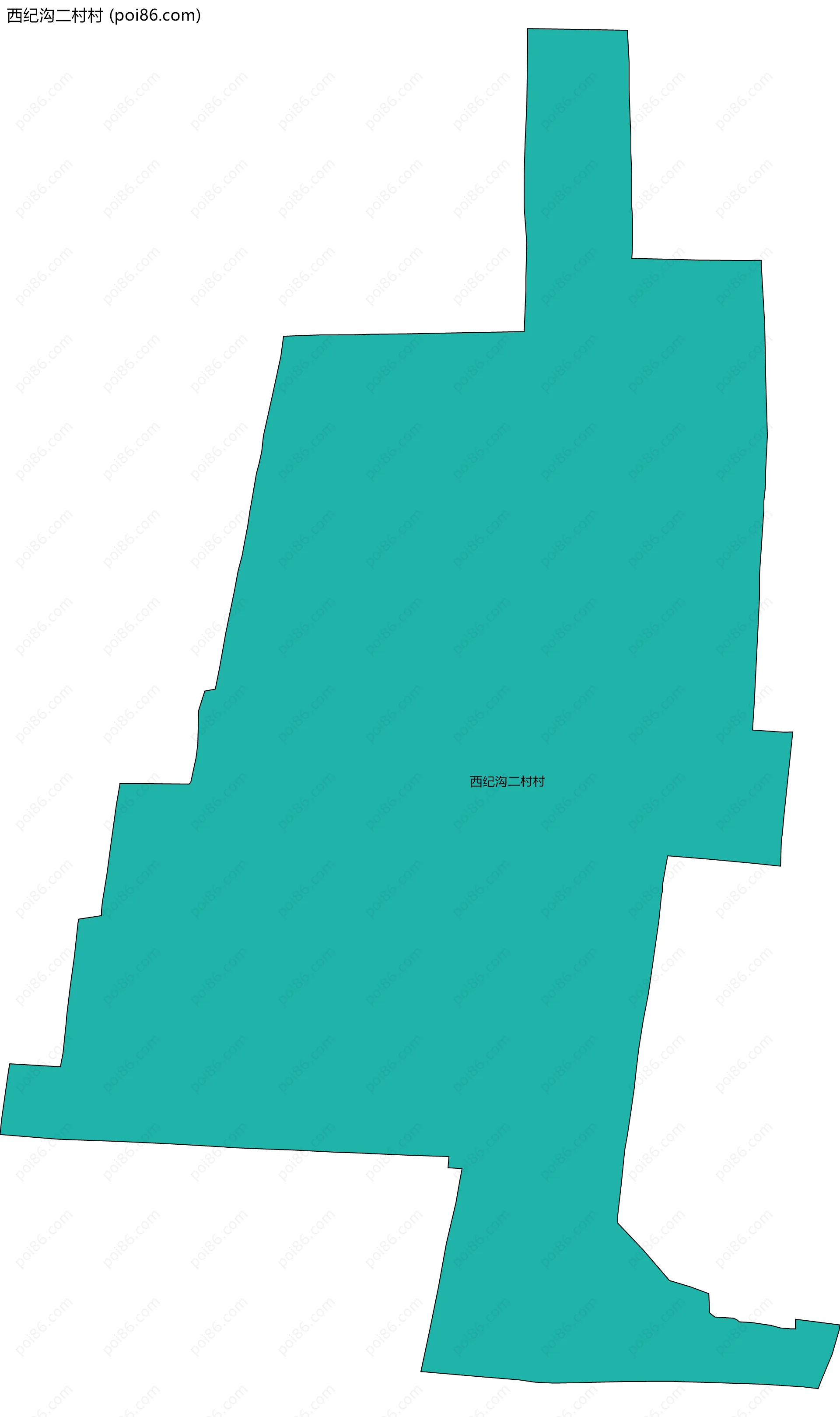 西纪沟二村村边界地图
