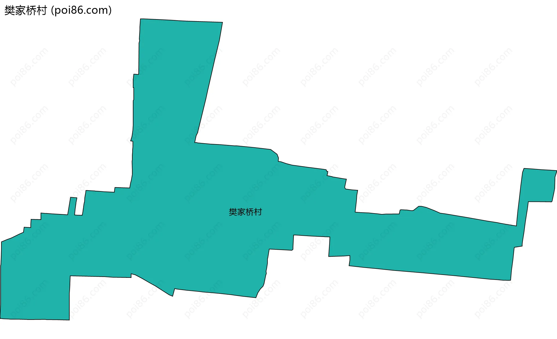 樊家桥村边界地图