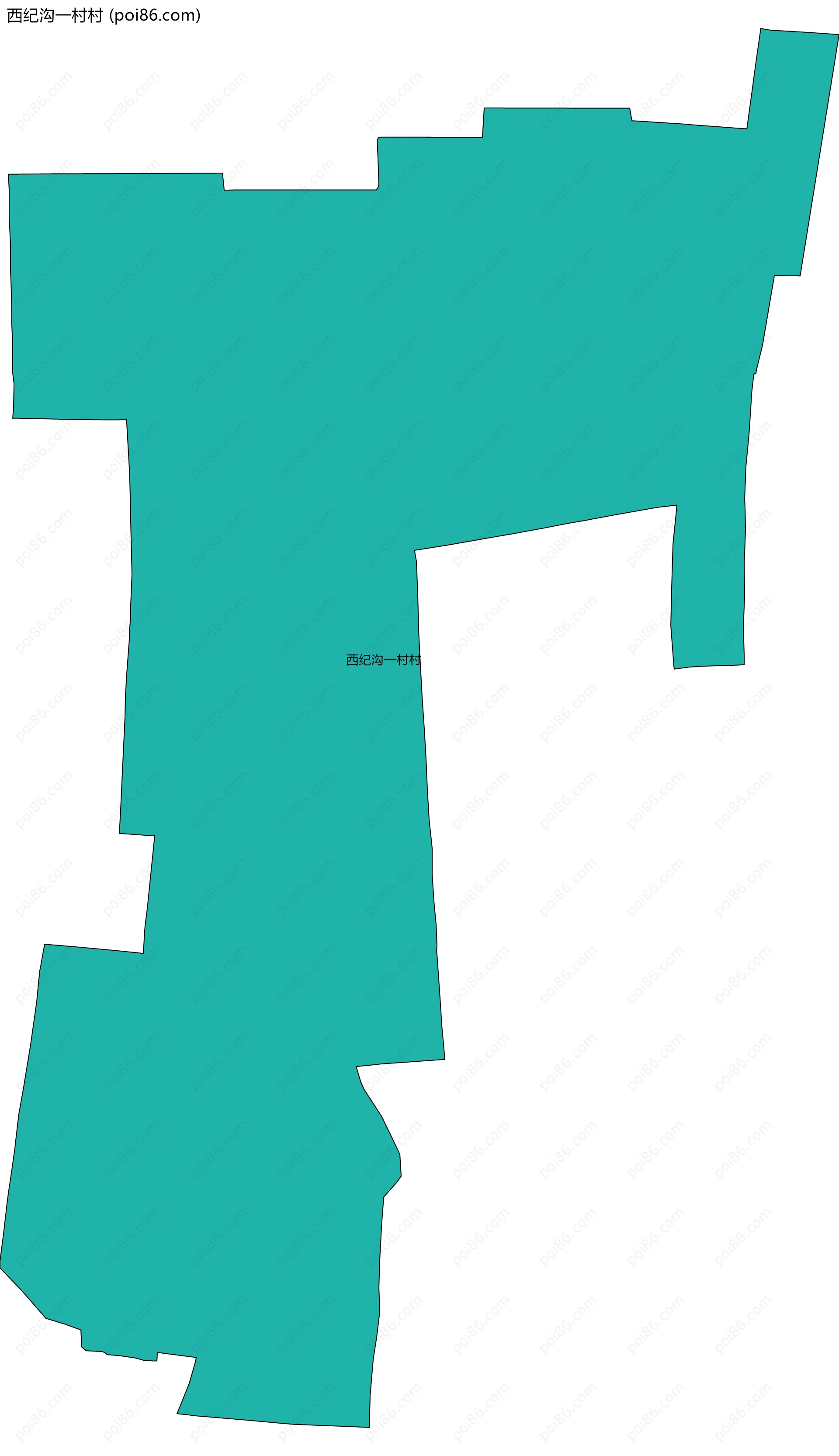 西纪沟一村村边界地图