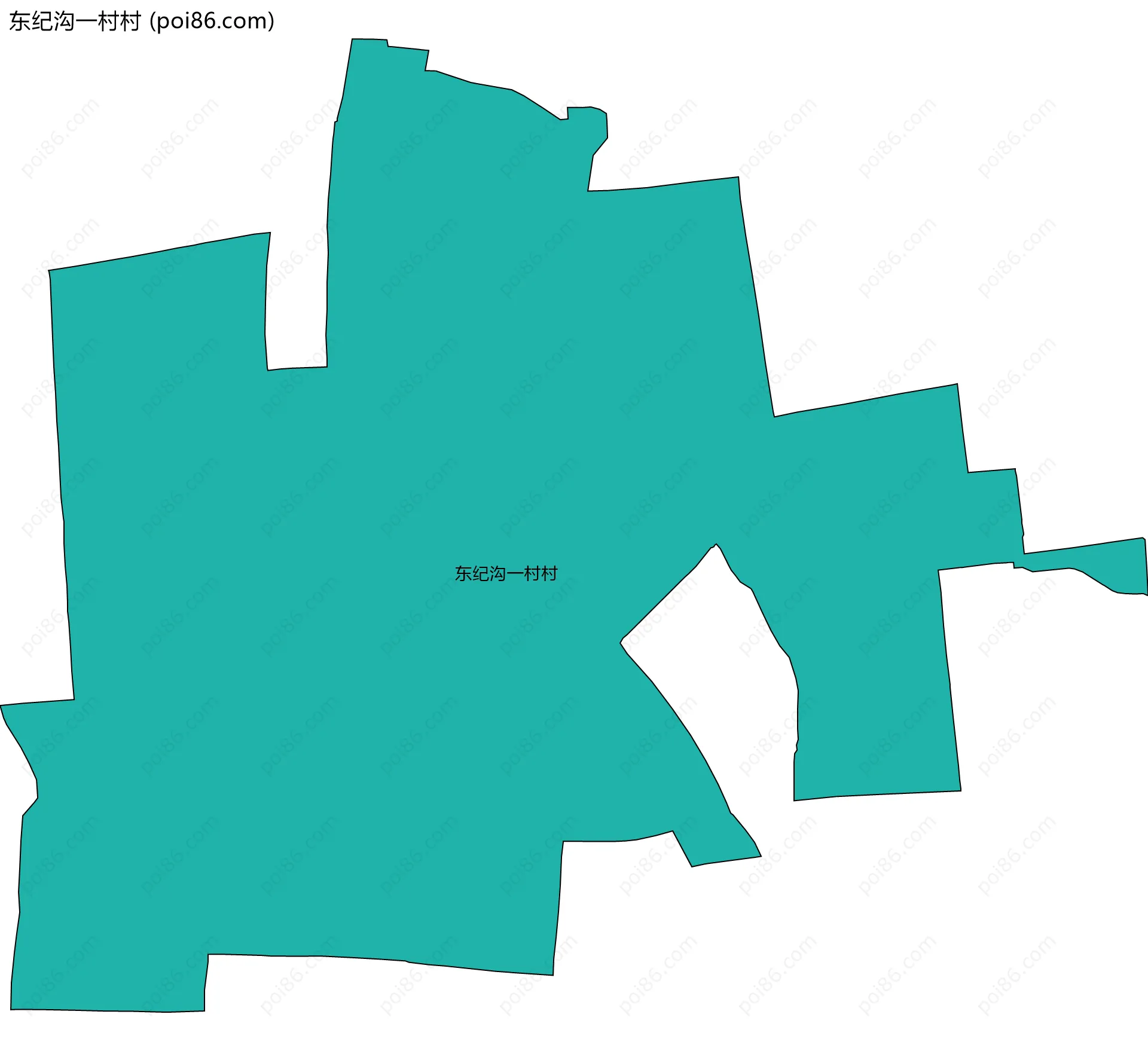 东纪沟一村村边界地图