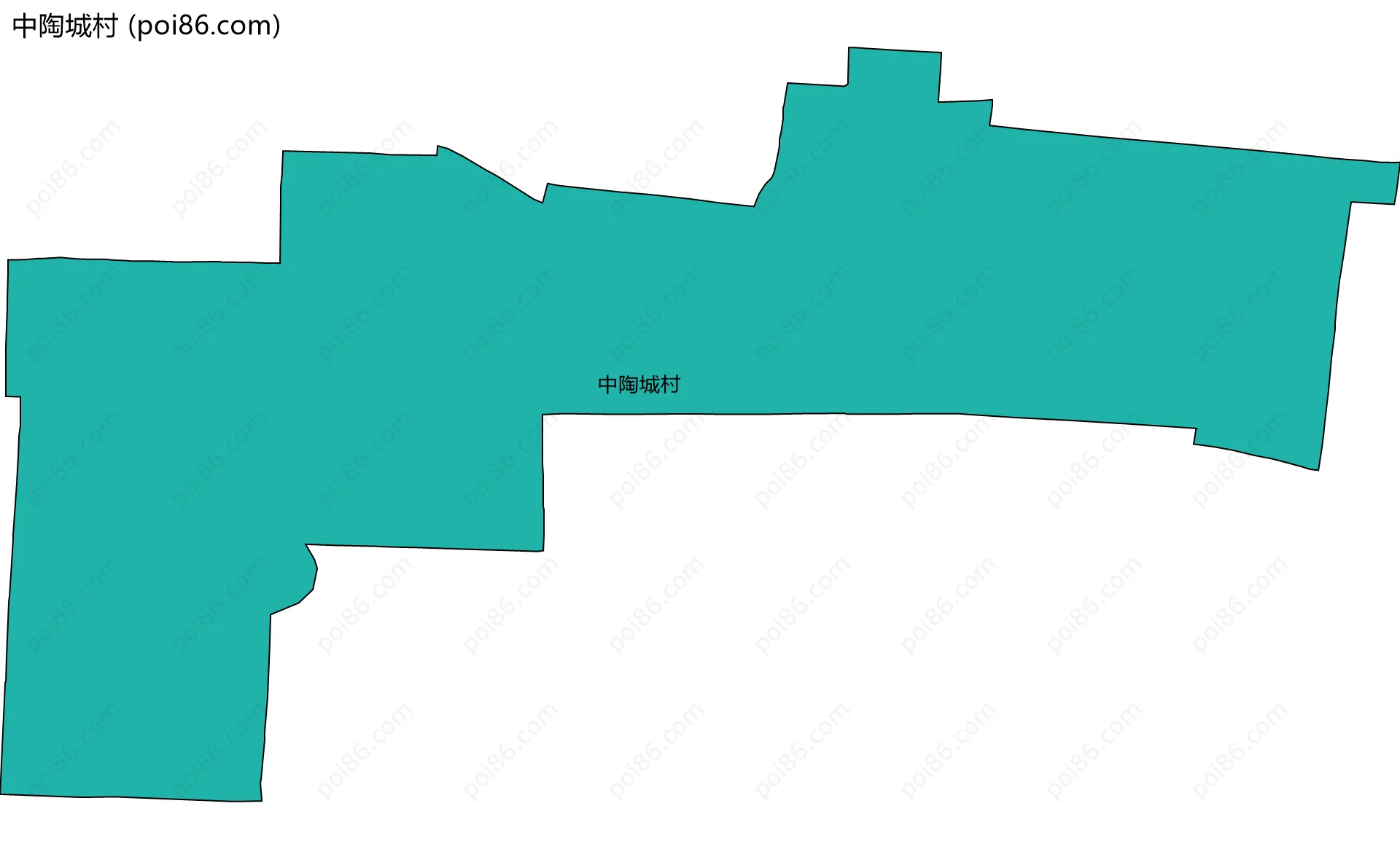 中陶城村边界地图