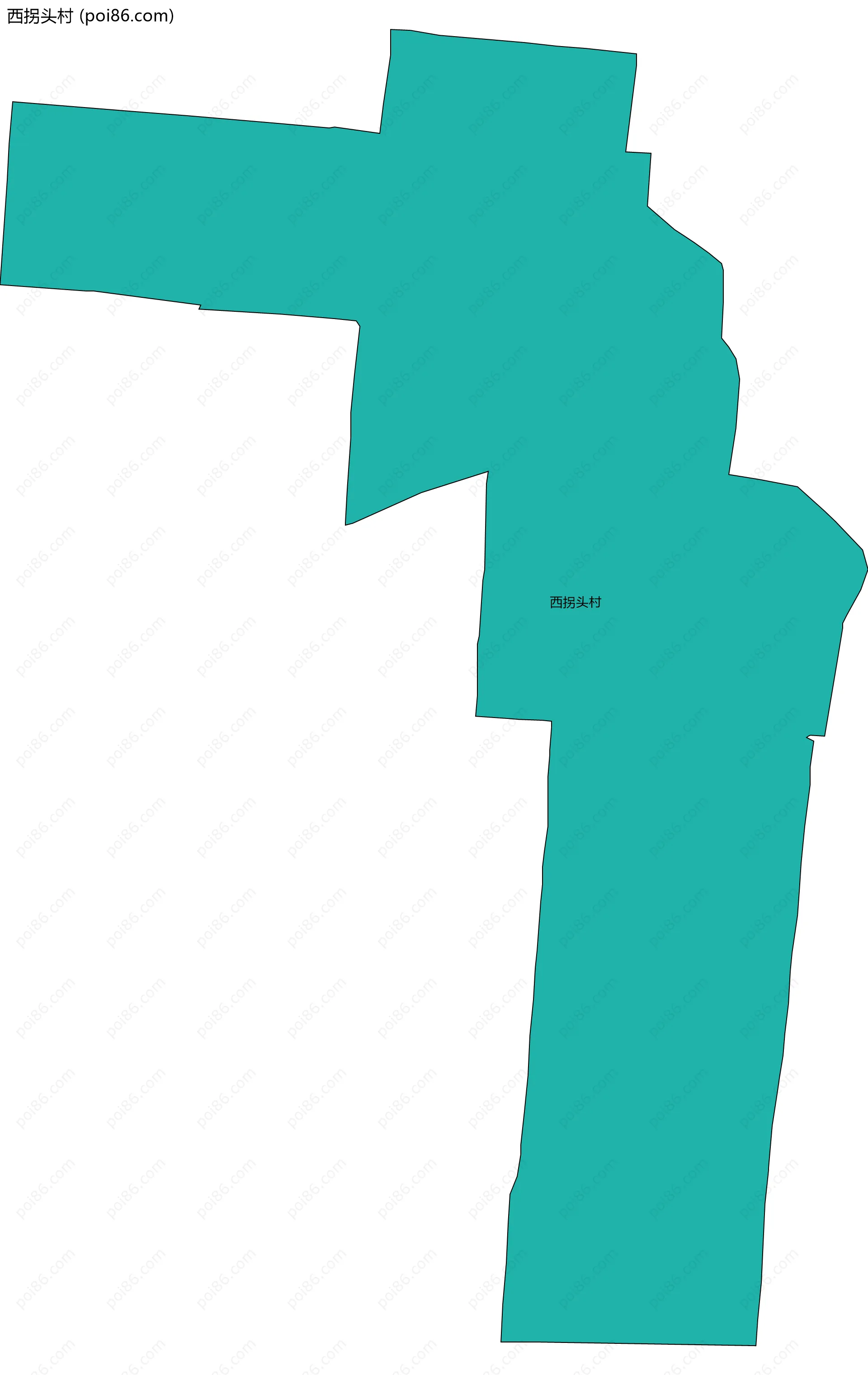 西拐头村边界地图