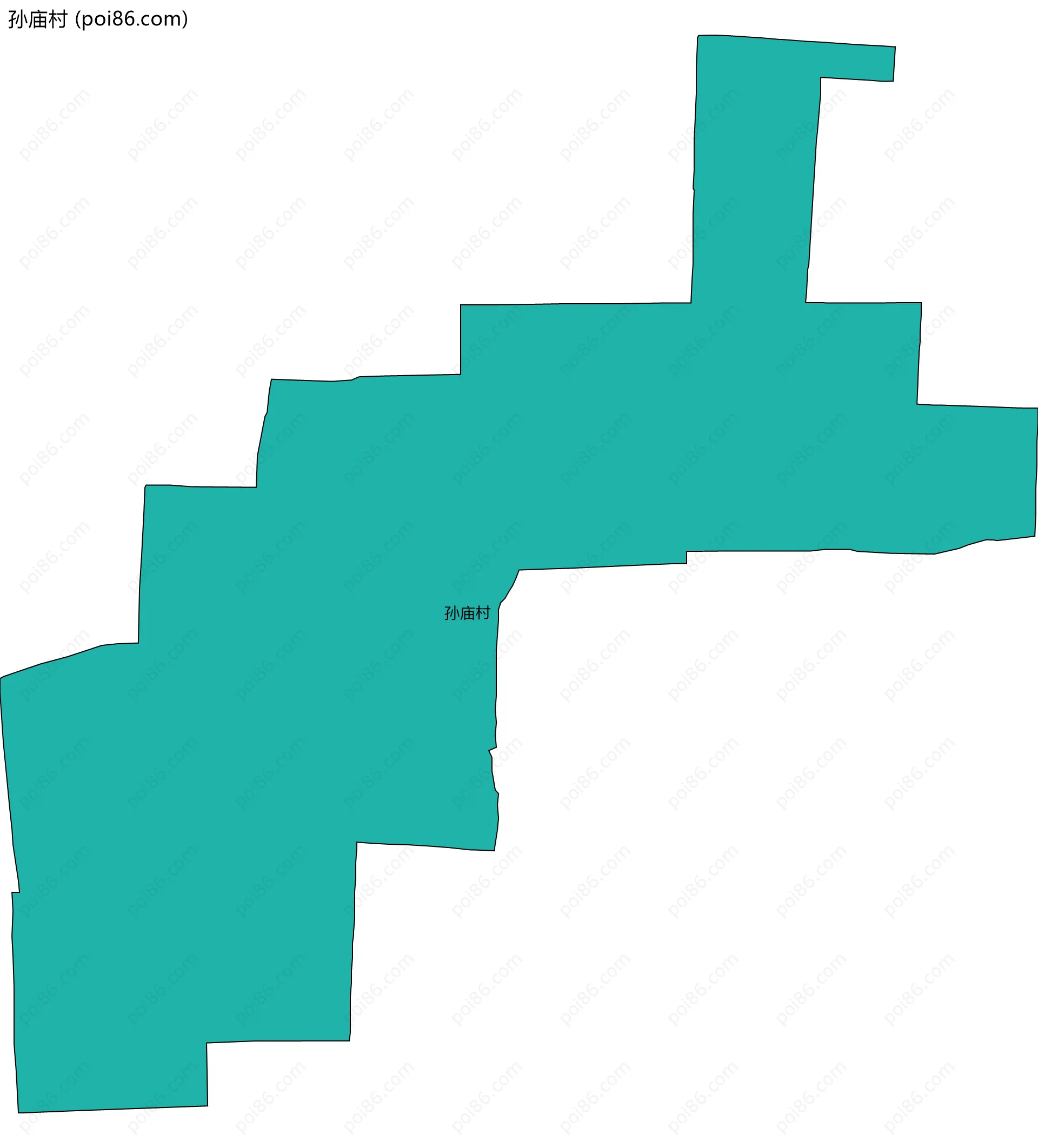 孙庙村边界地图