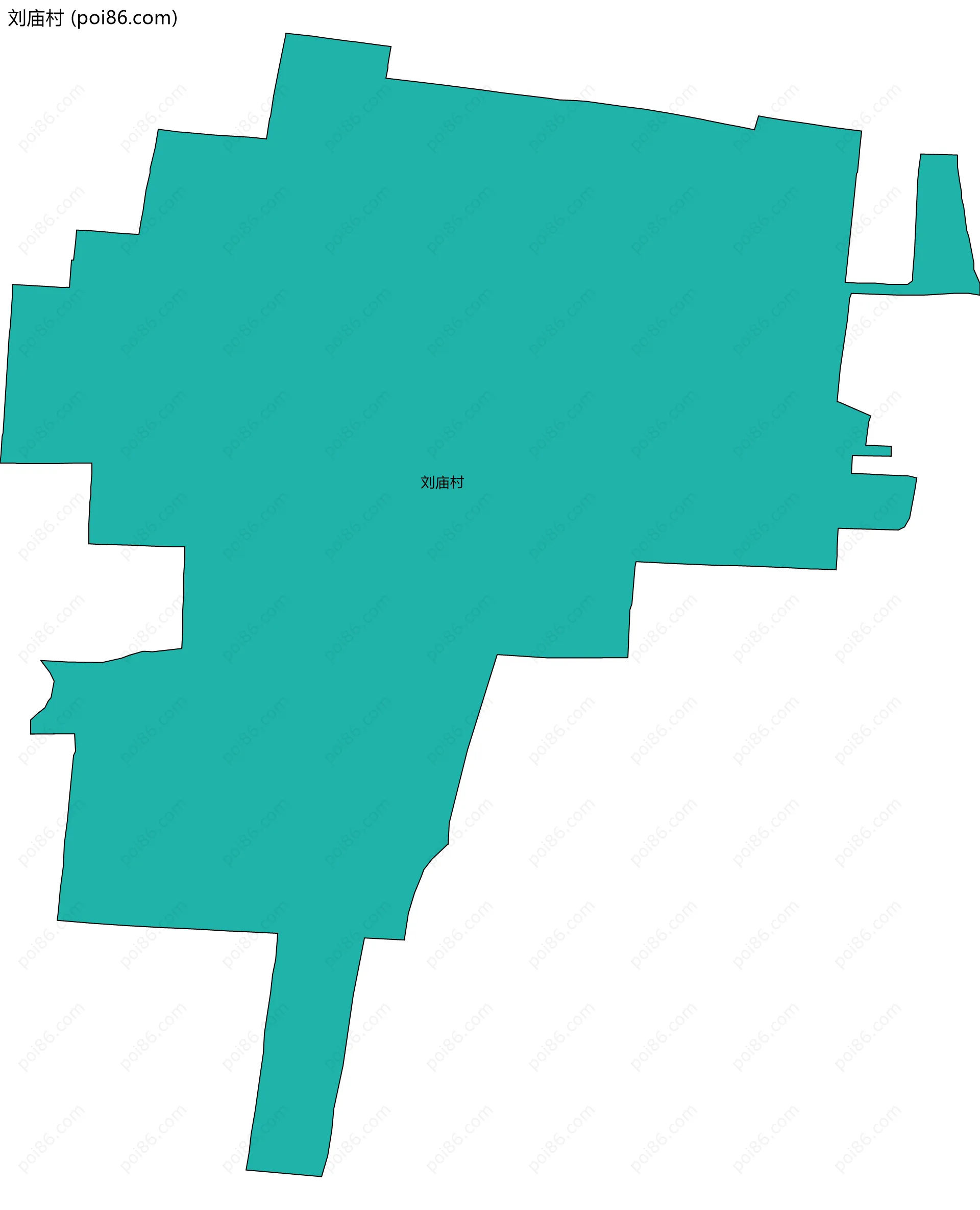 刘庙村边界地图