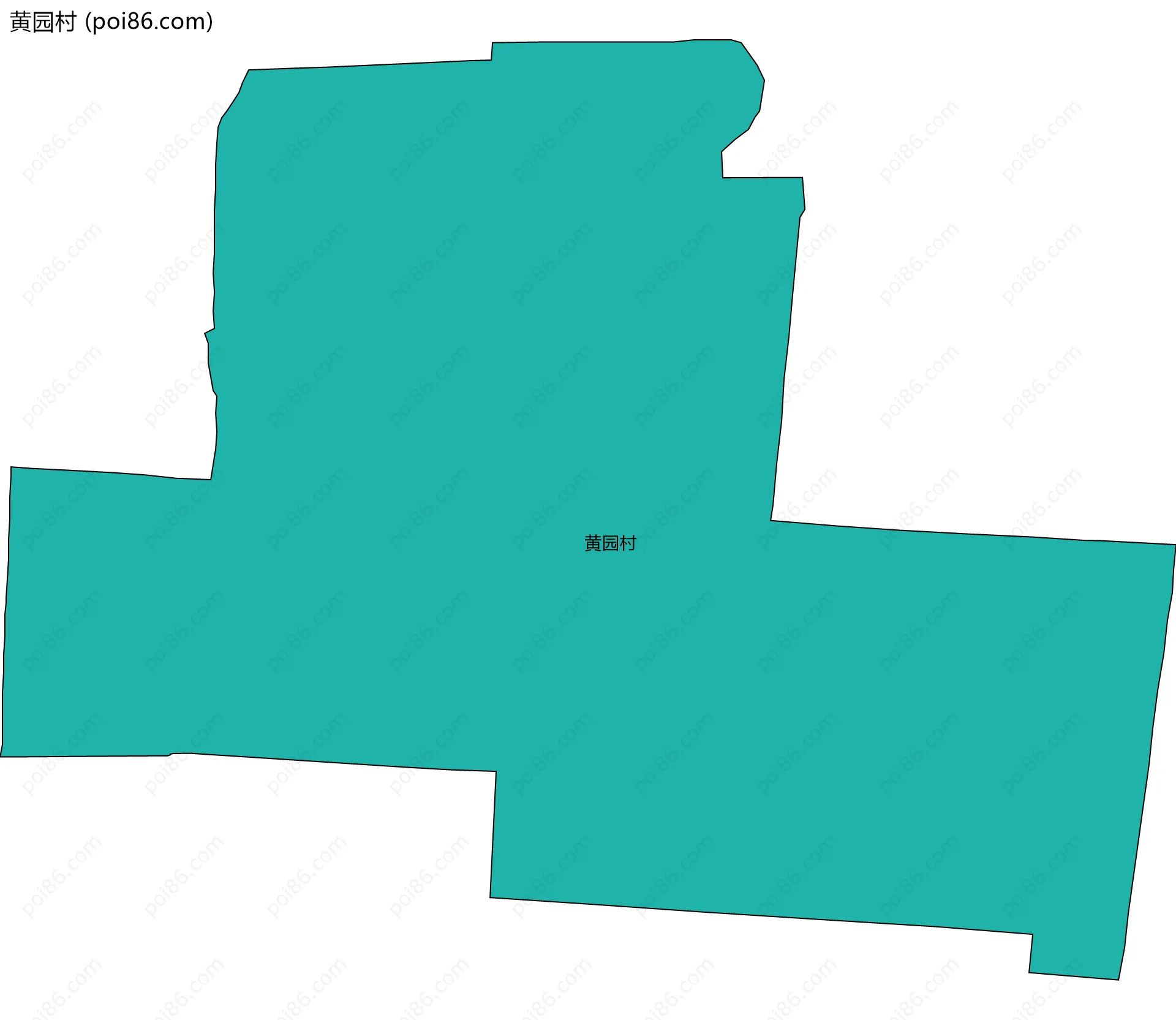 黄园村边界地图