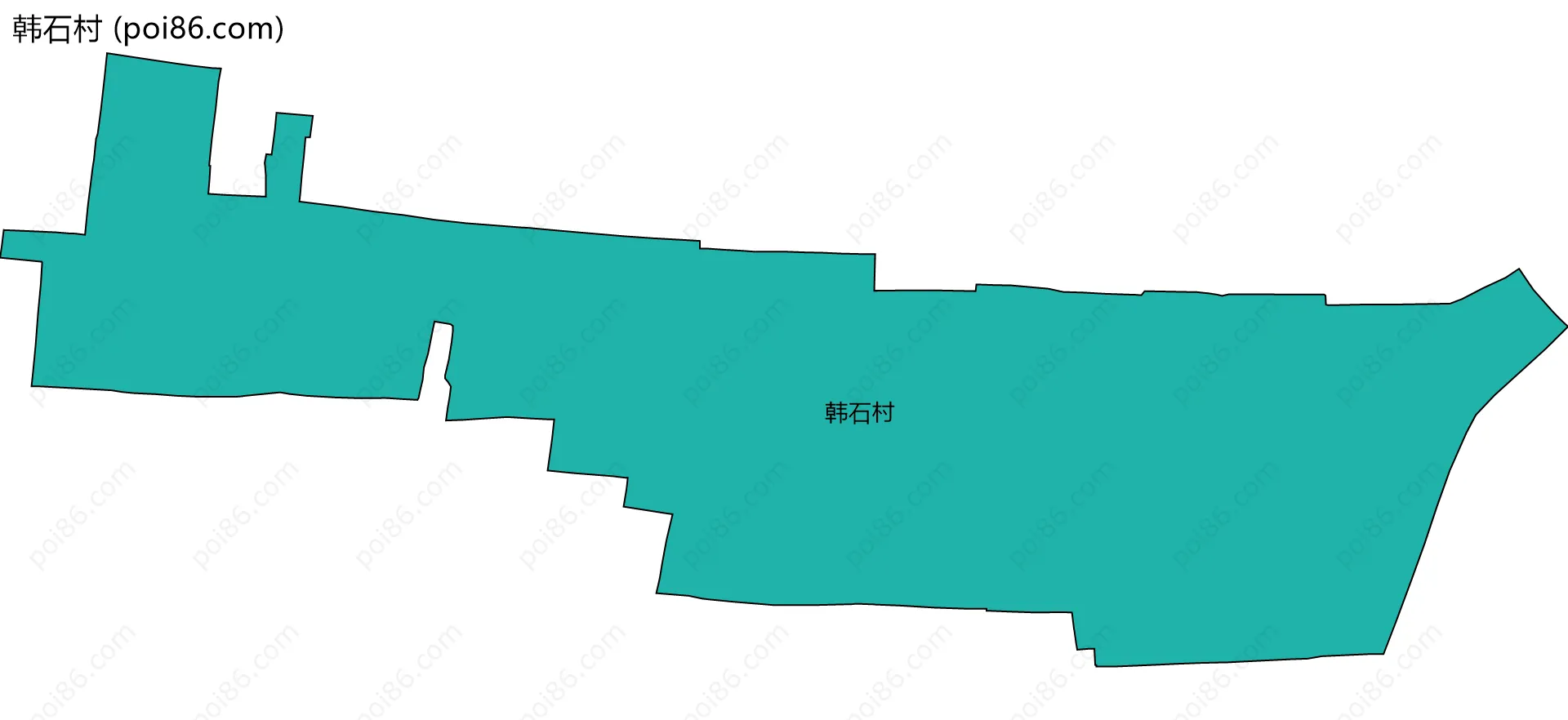 韩石村边界地图