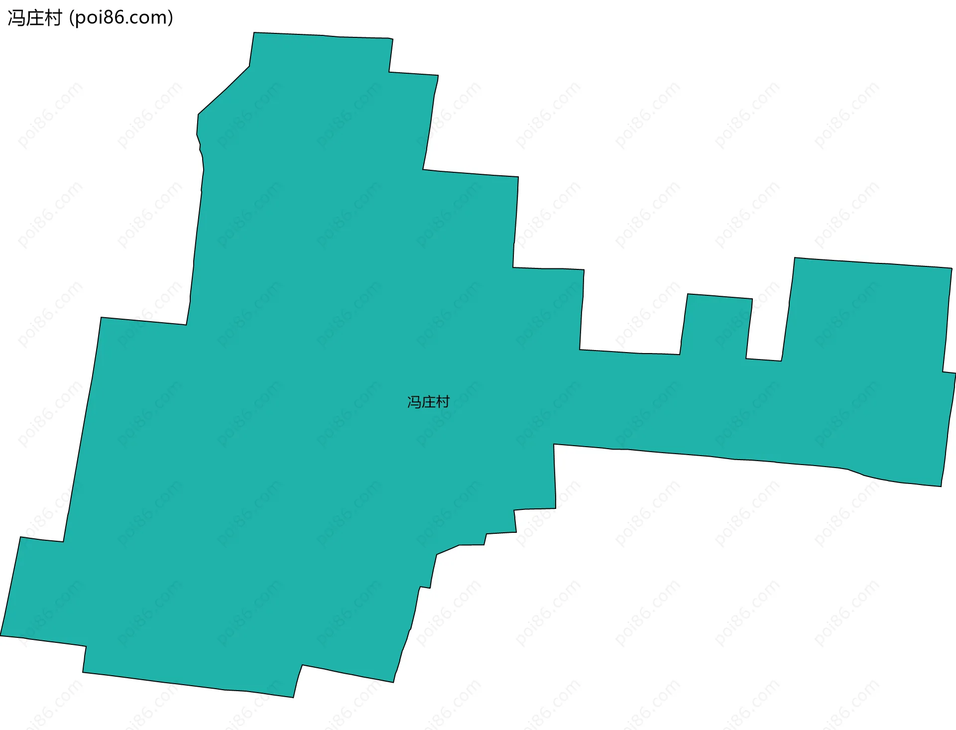 冯庄村边界地图
