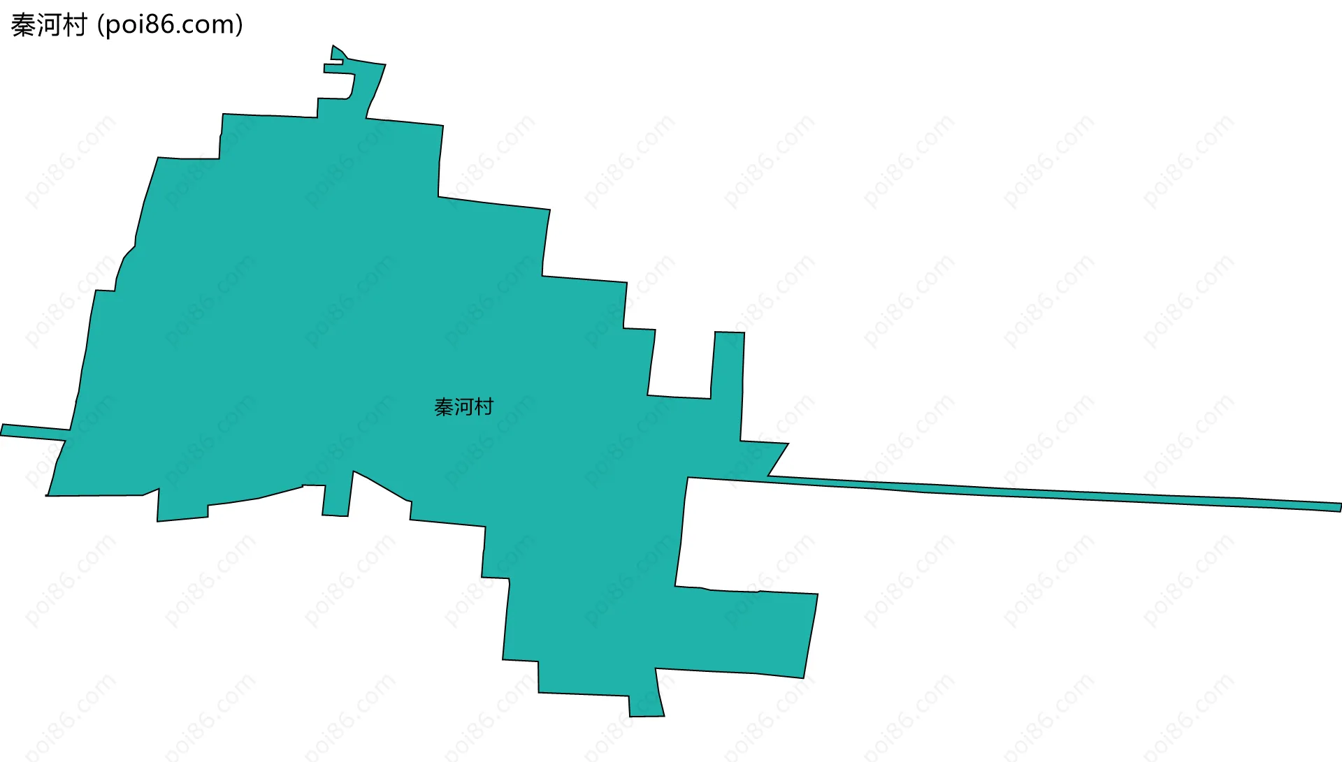 秦河村边界地图