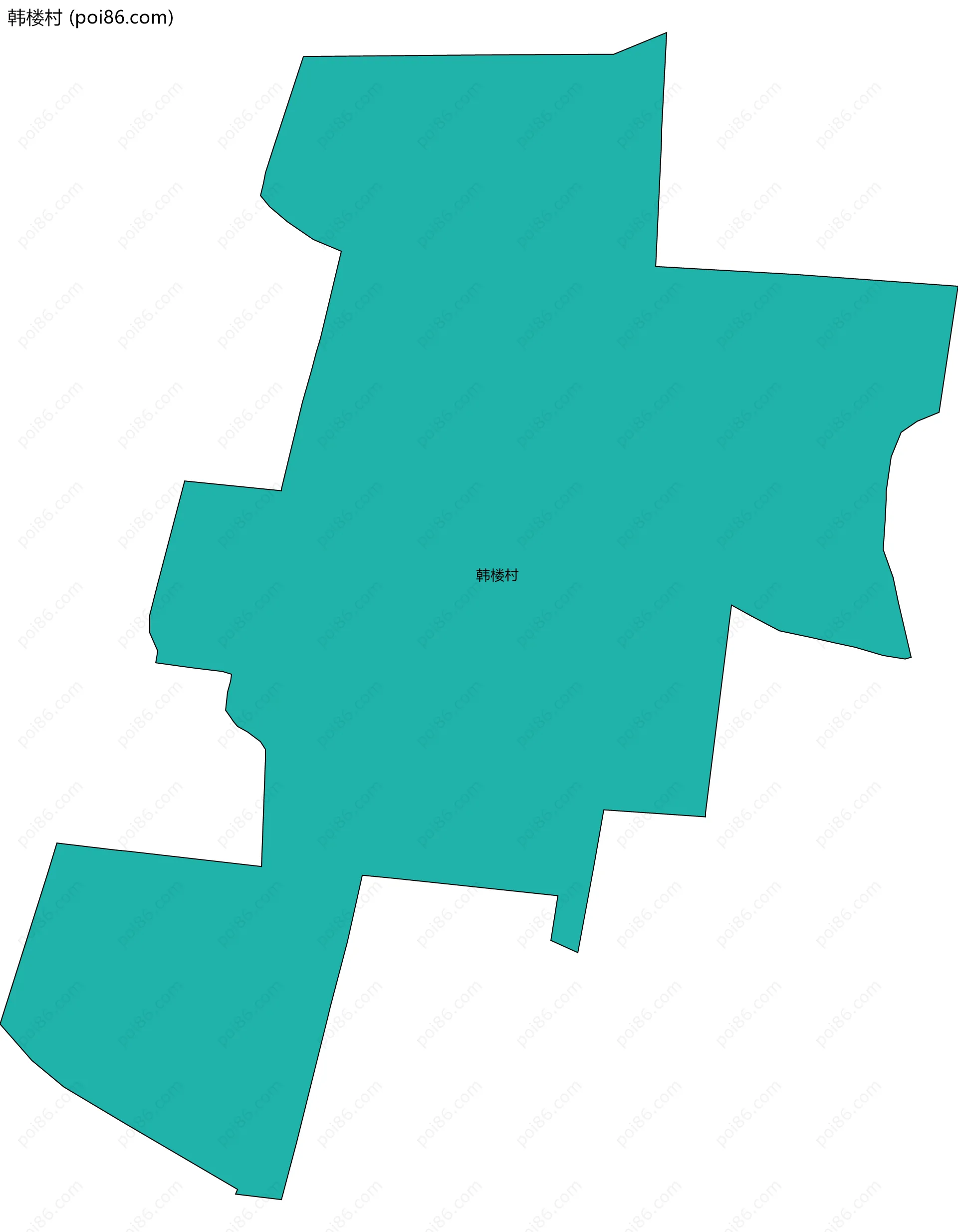 韩楼村边界地图