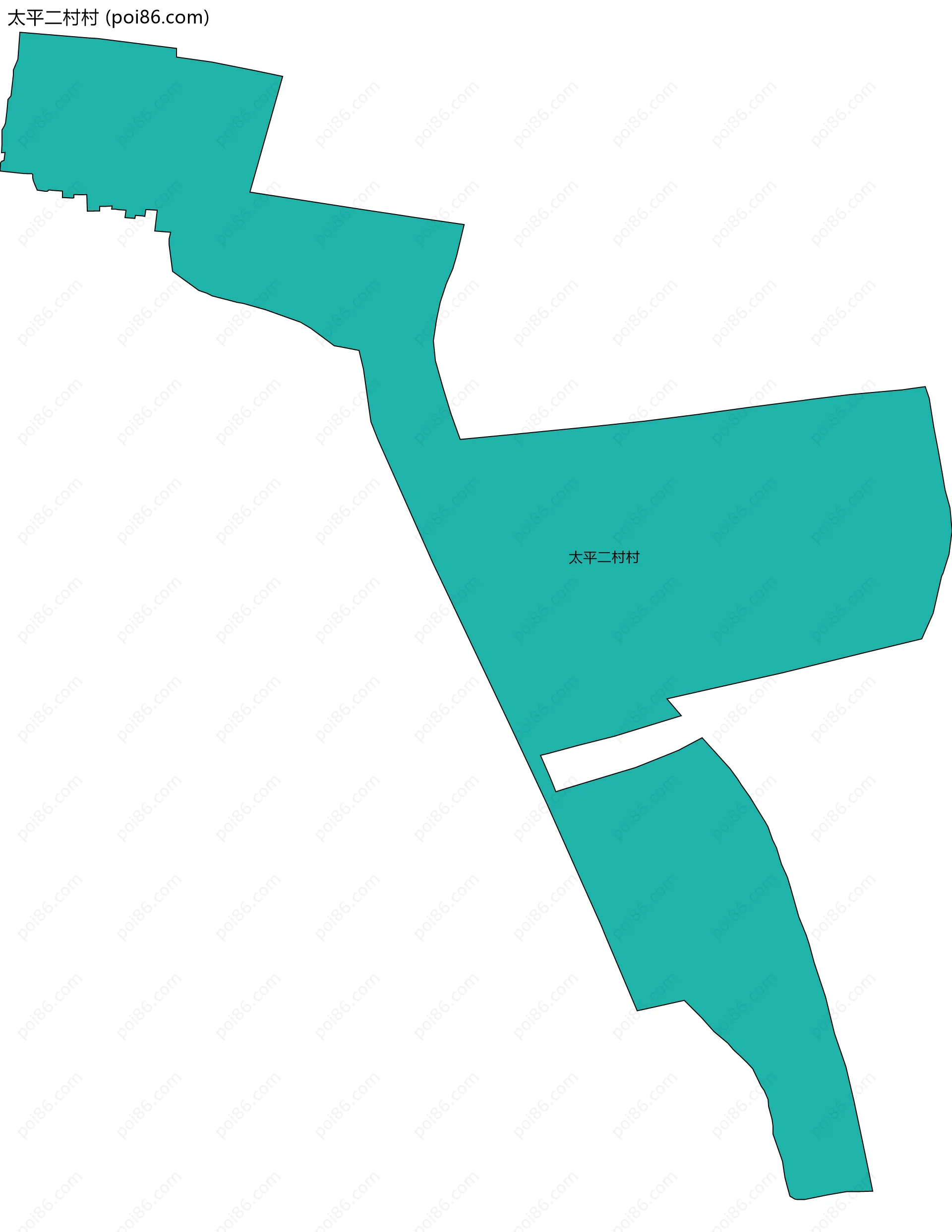 太平二村村边界地图