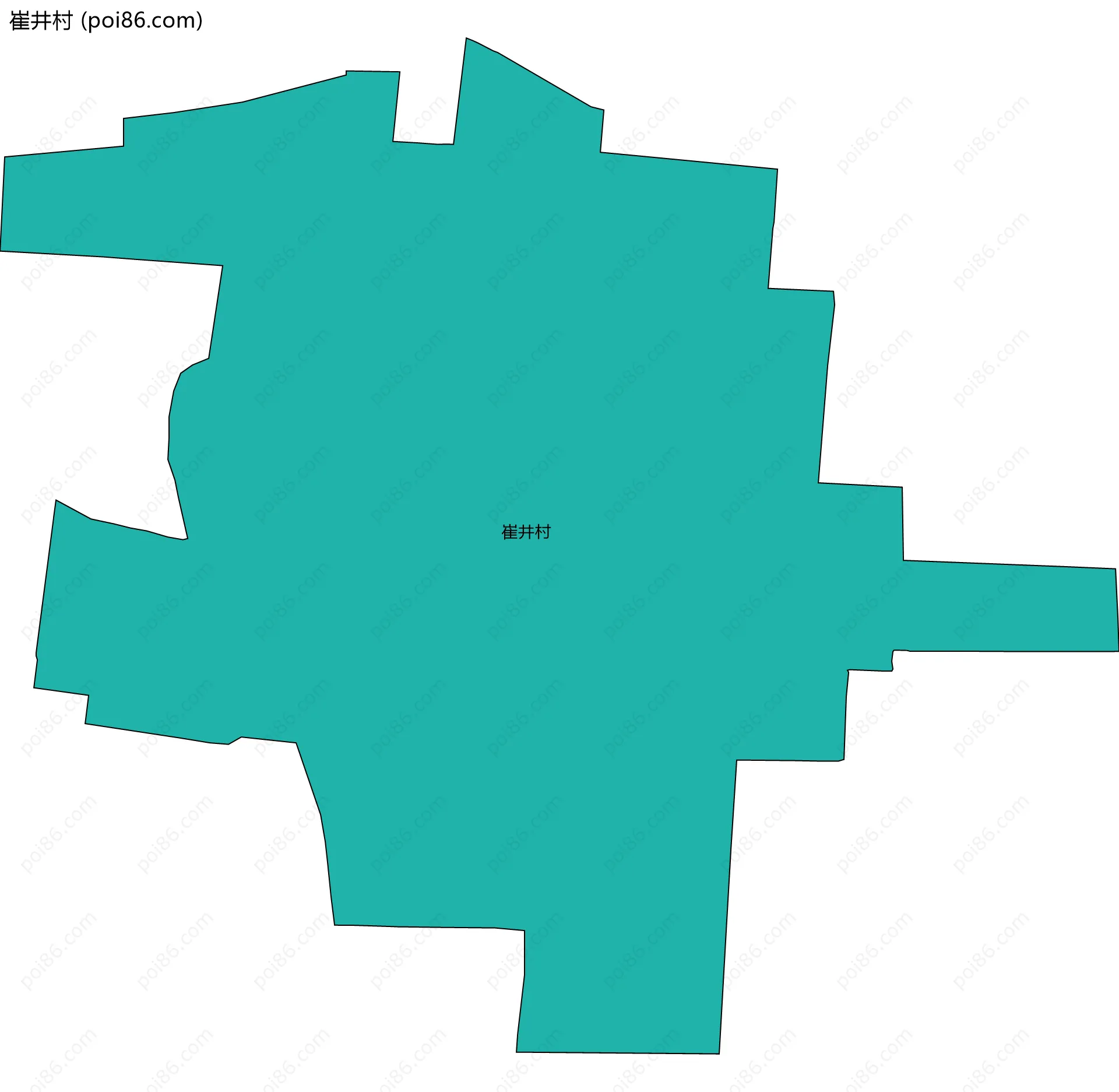 崔井村边界地图