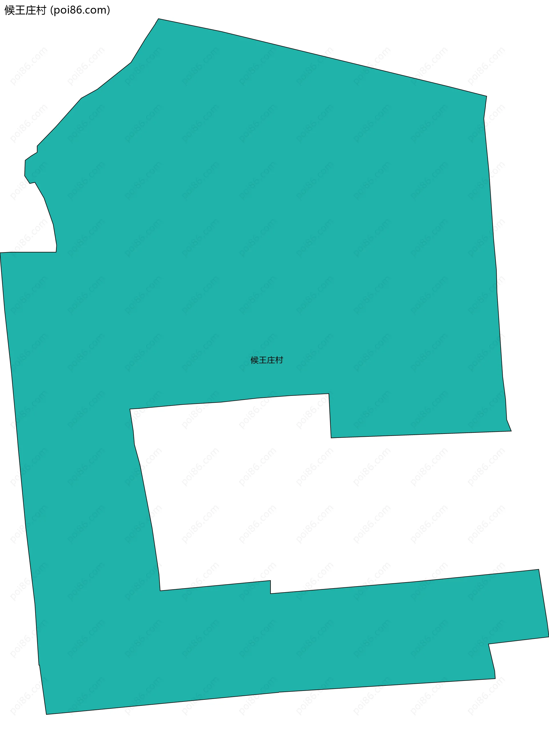 候王庄村边界地图