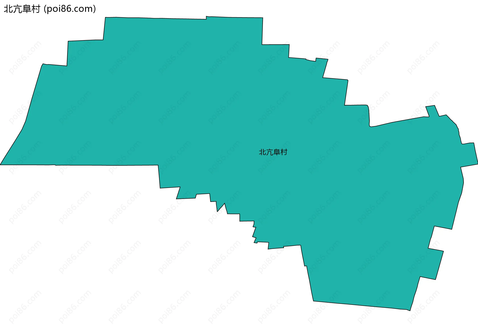 北亢阜村边界地图