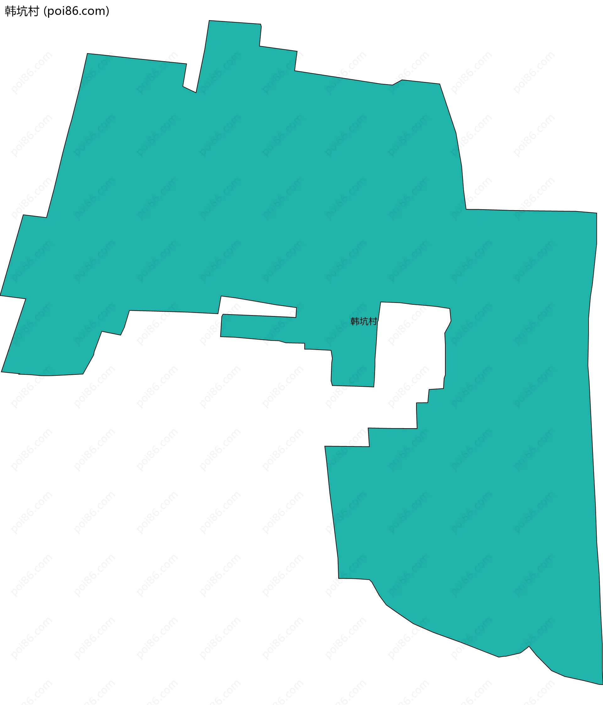 韩坑村边界地图