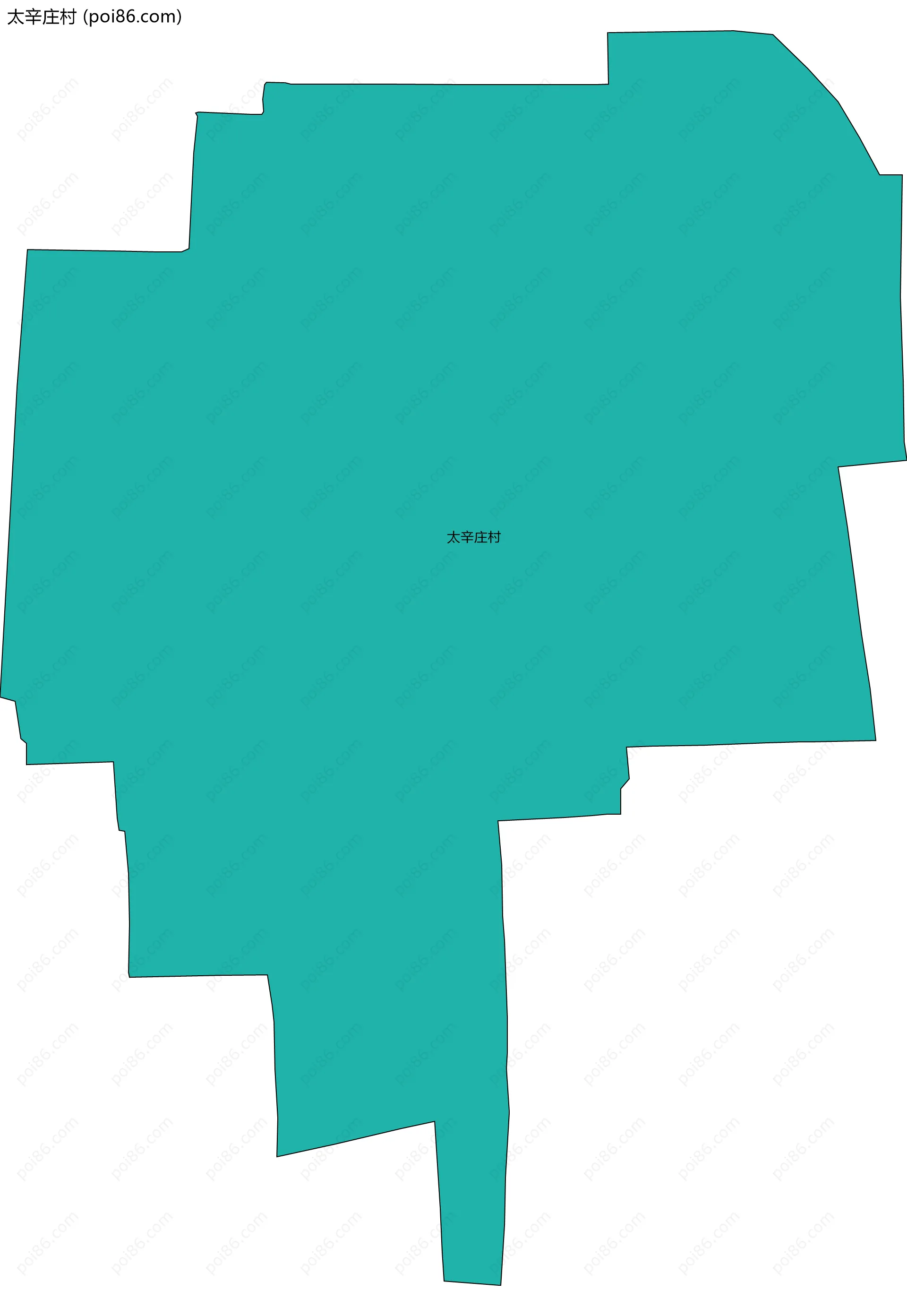 太辛庄村边界地图