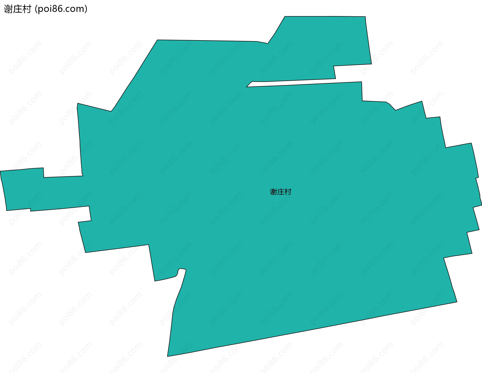 谢庄村边界地图