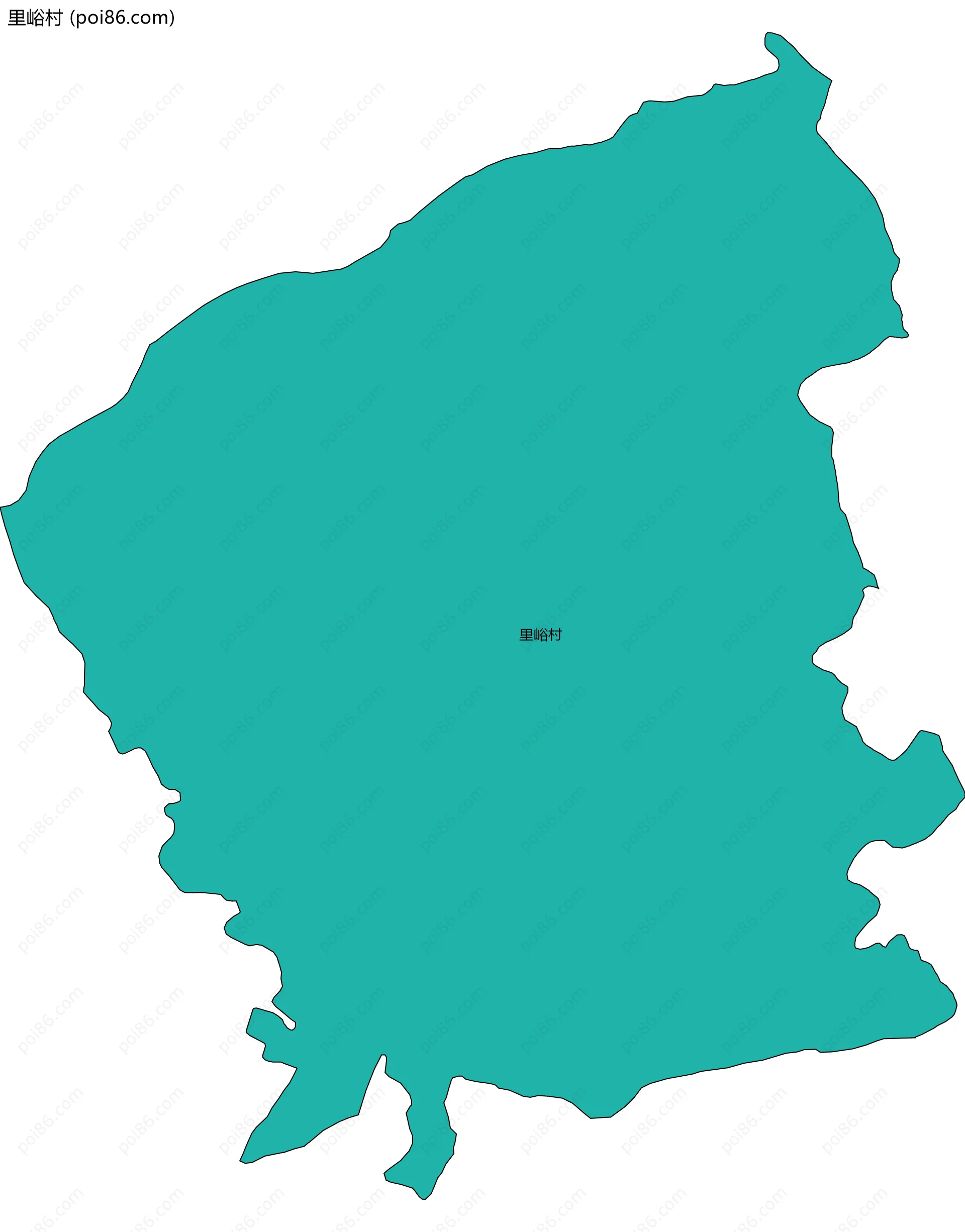 里峪村边界地图