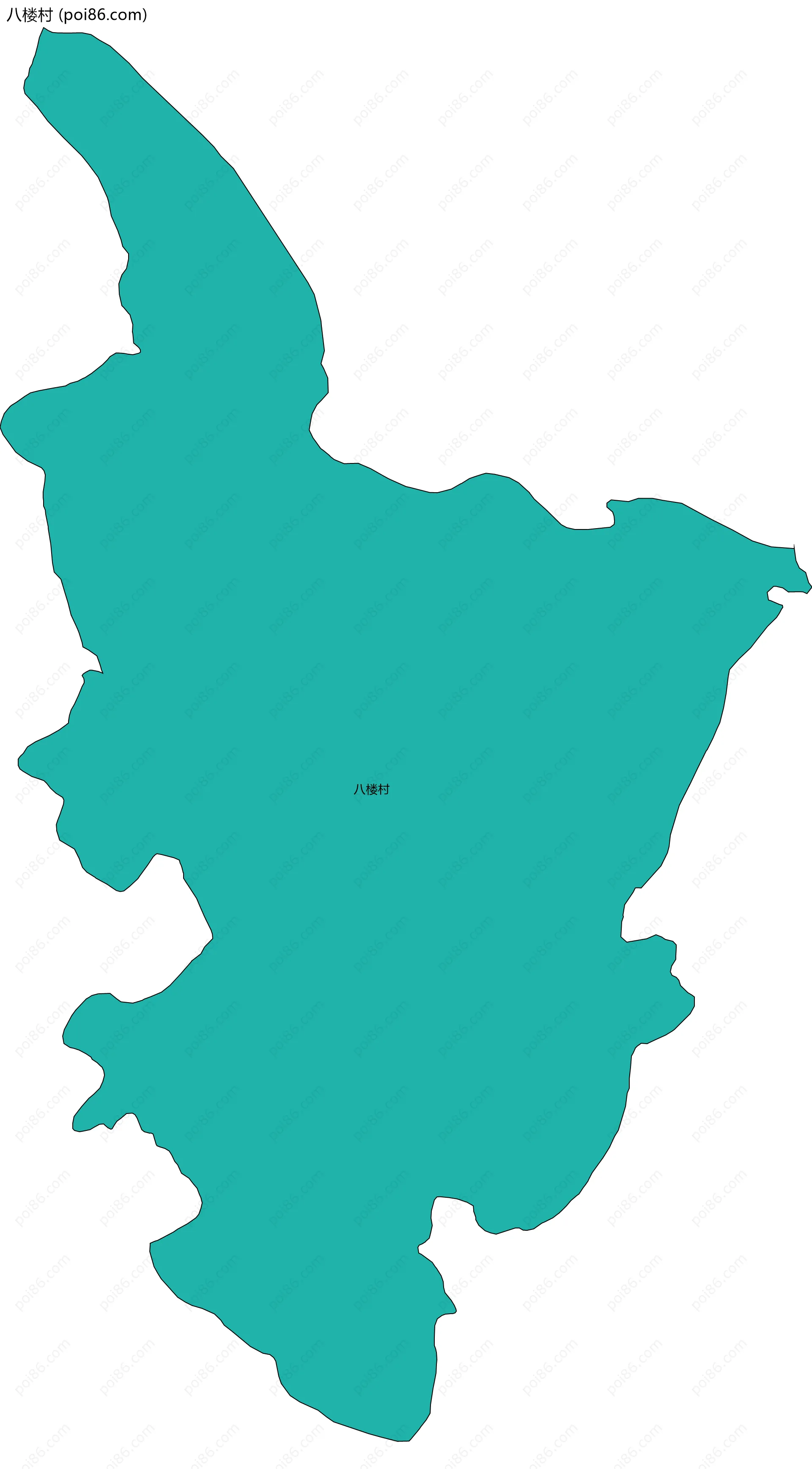 八楼村边界地图