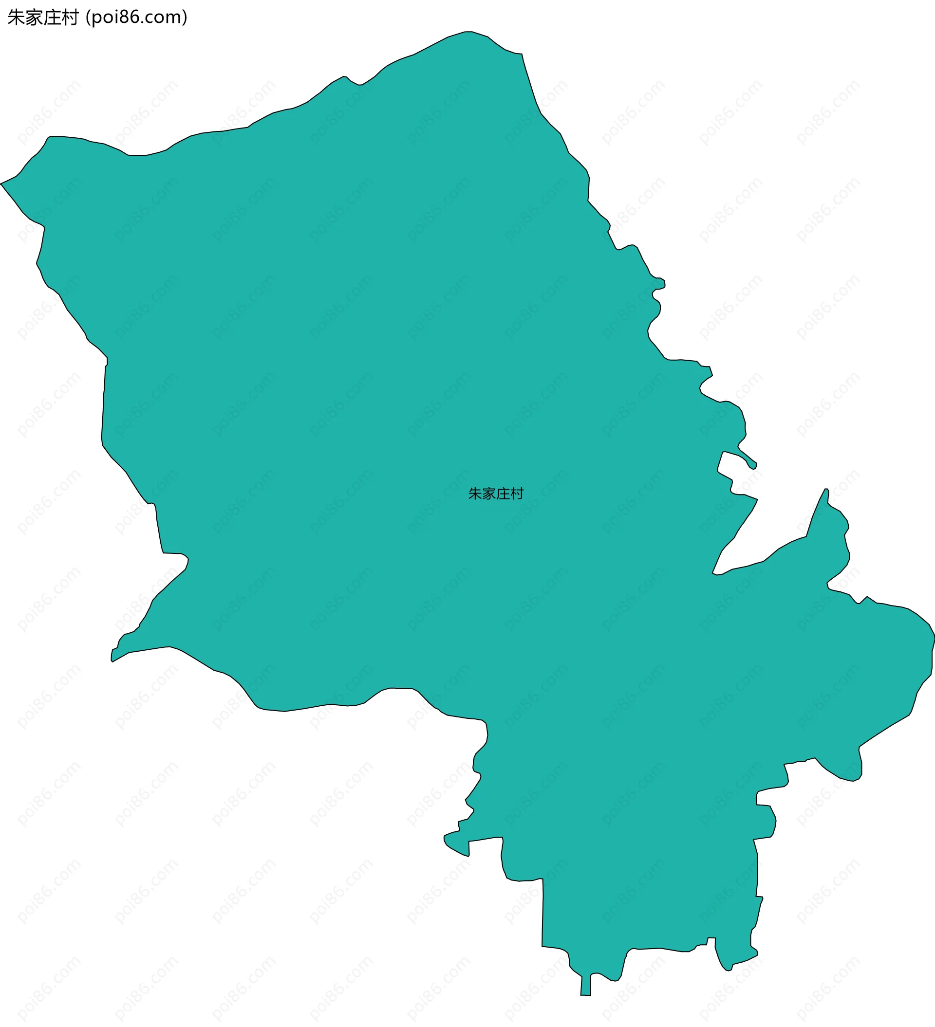 朱家庄村边界地图