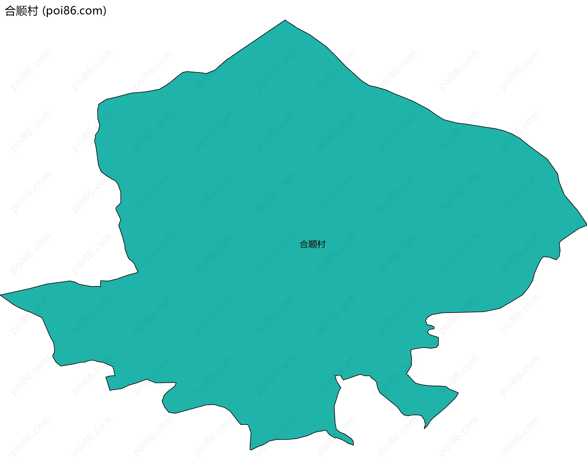 合顺村边界地图