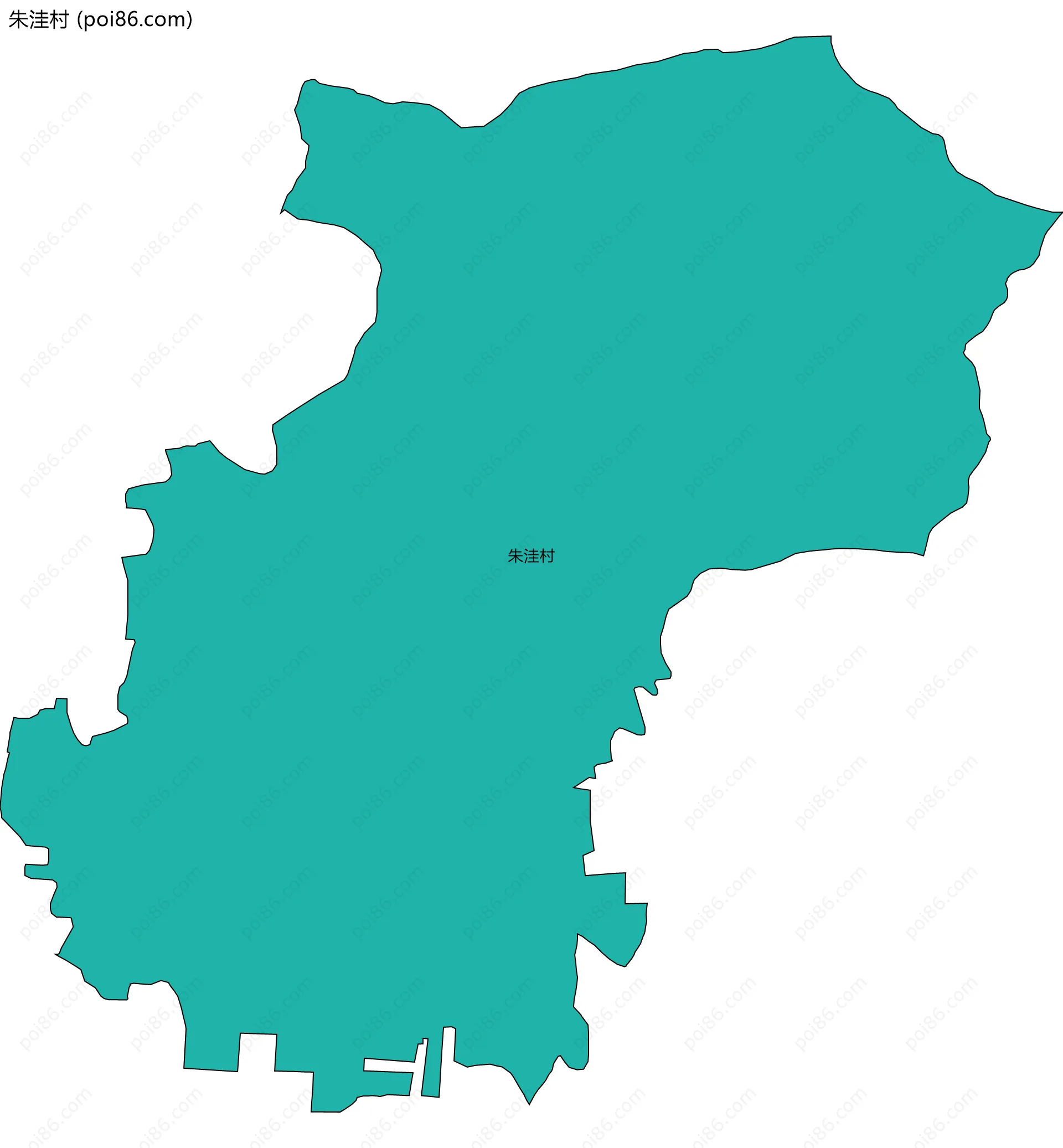 朱洼村边界地图