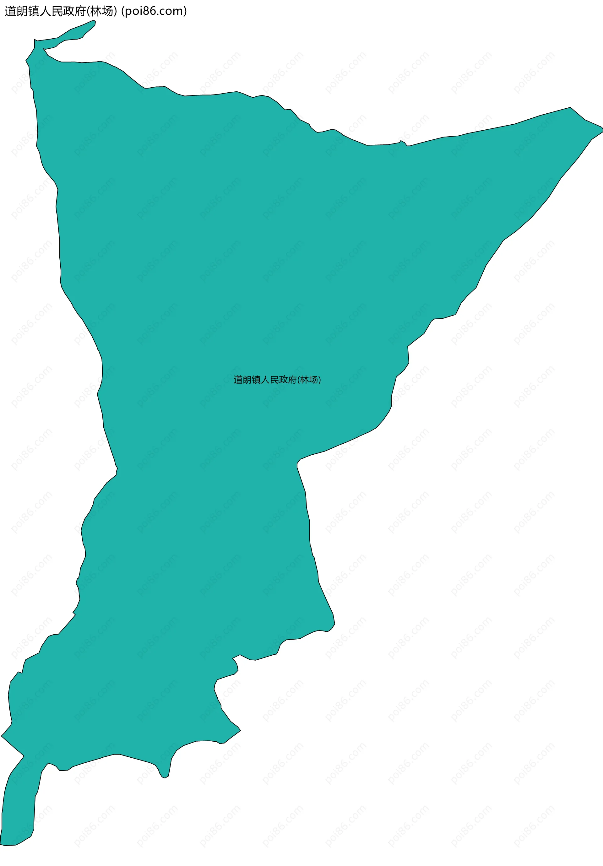 道朗镇人民政府(林场)边界地图