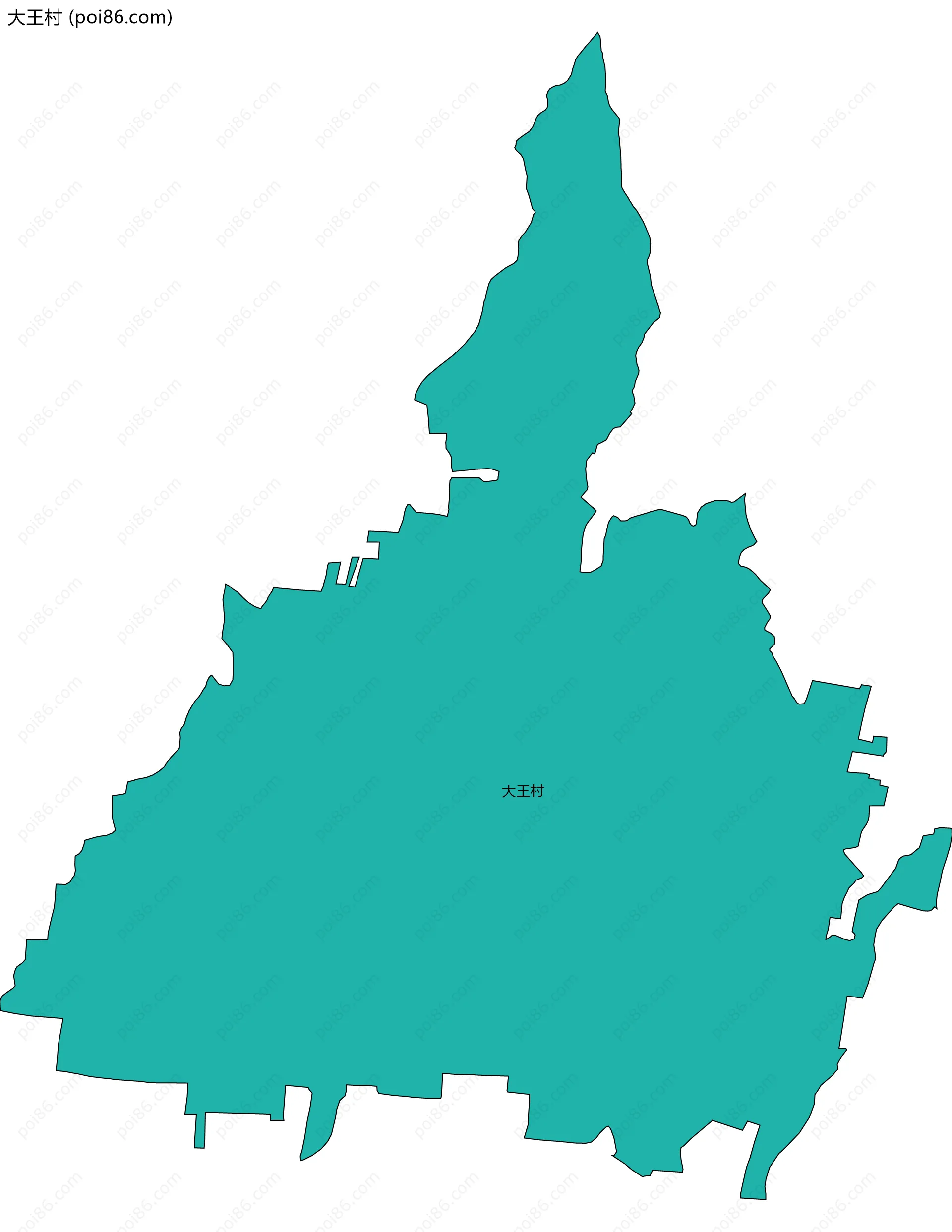 大王村边界地图