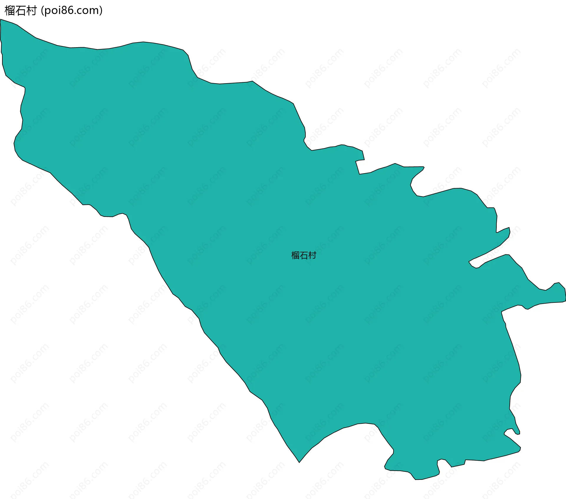 榴石村边界地图