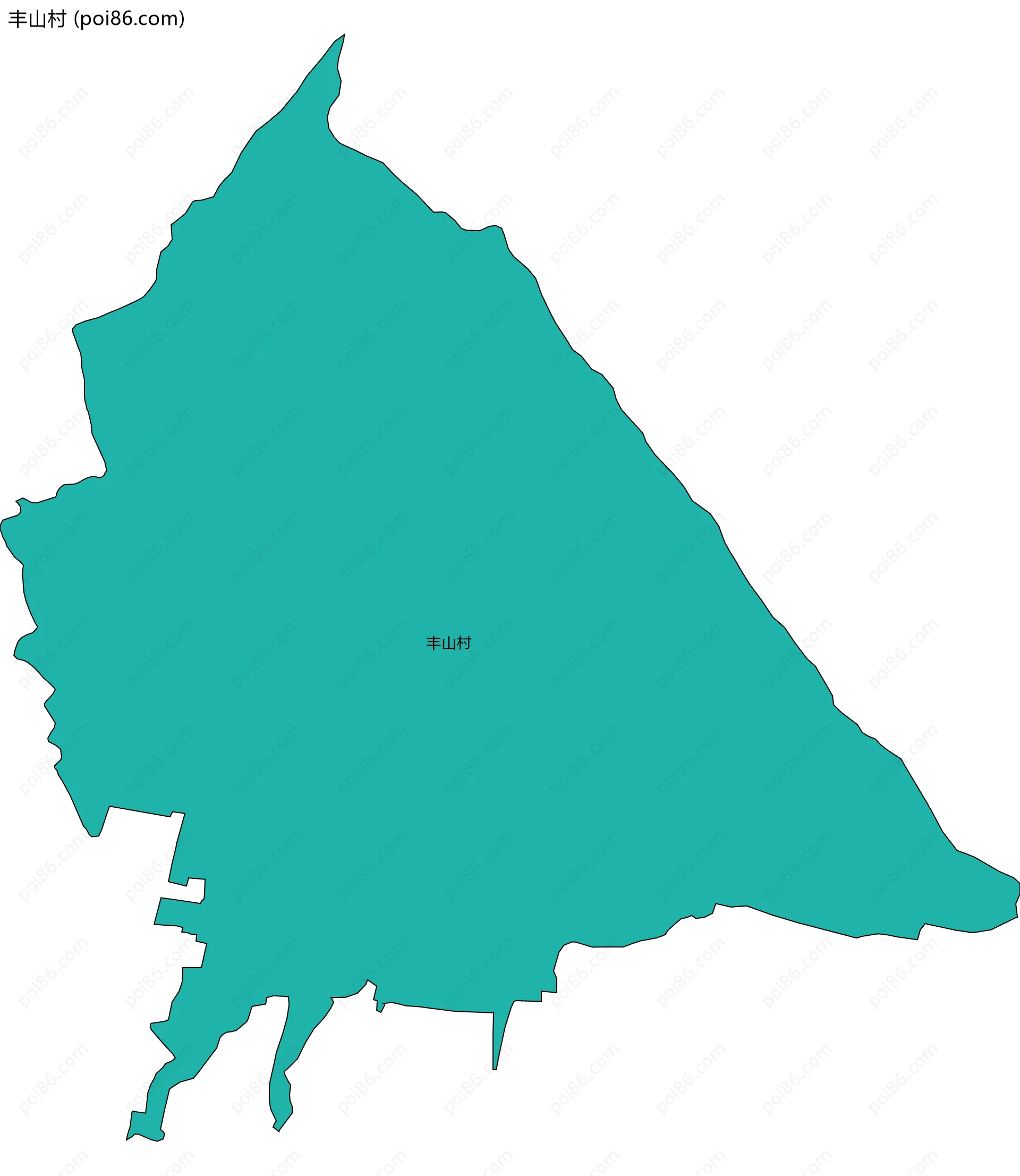 丰山村边界地图