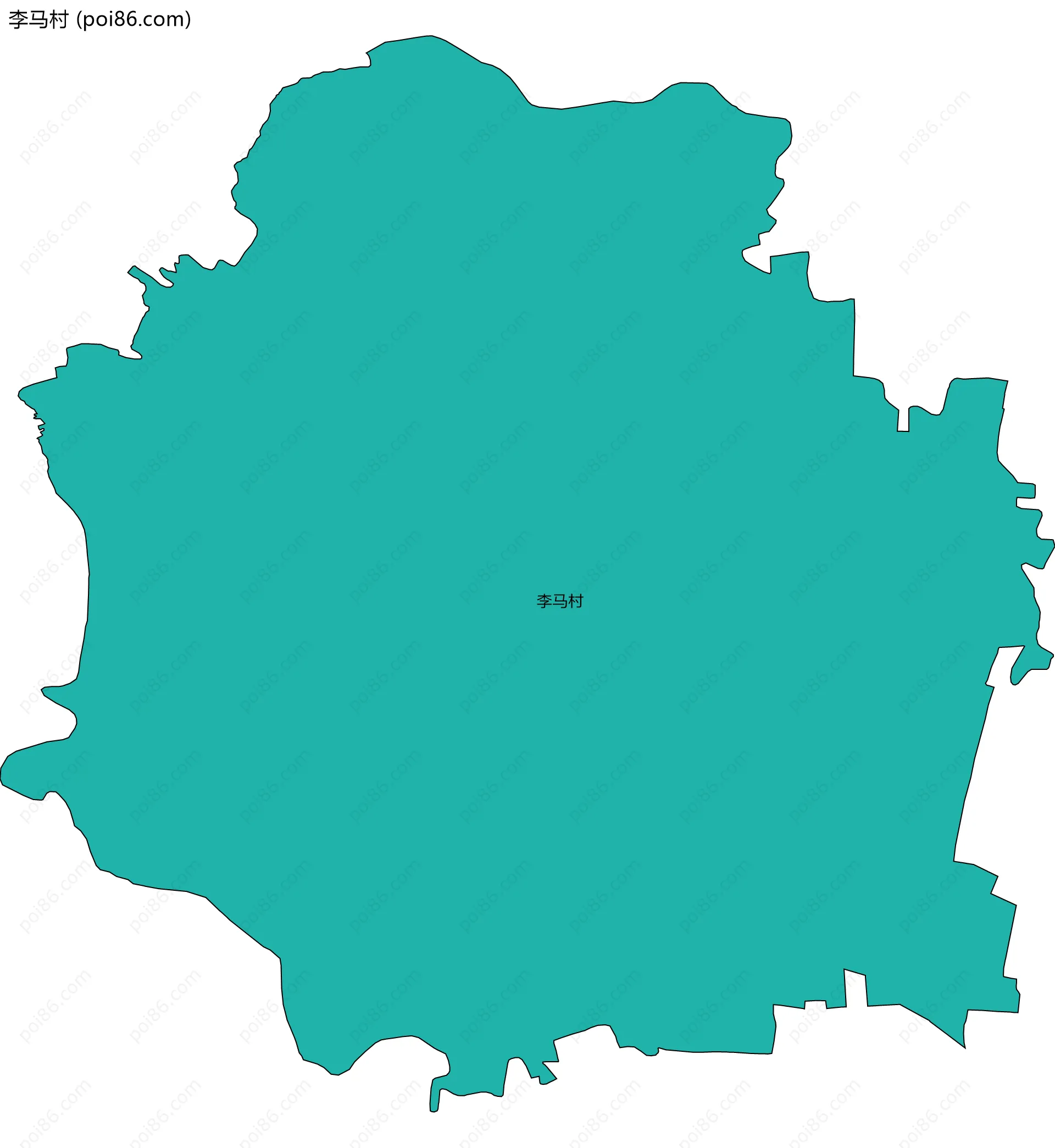 李马村边界地图